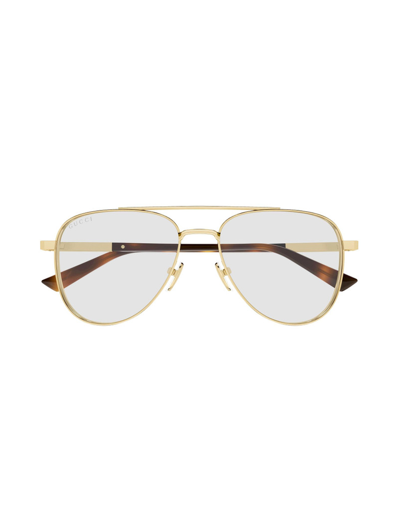 Men's Subtle Web 56MM Aviator Sunglasses - Gold 3