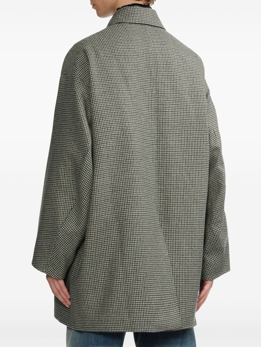 check-print coat - 4