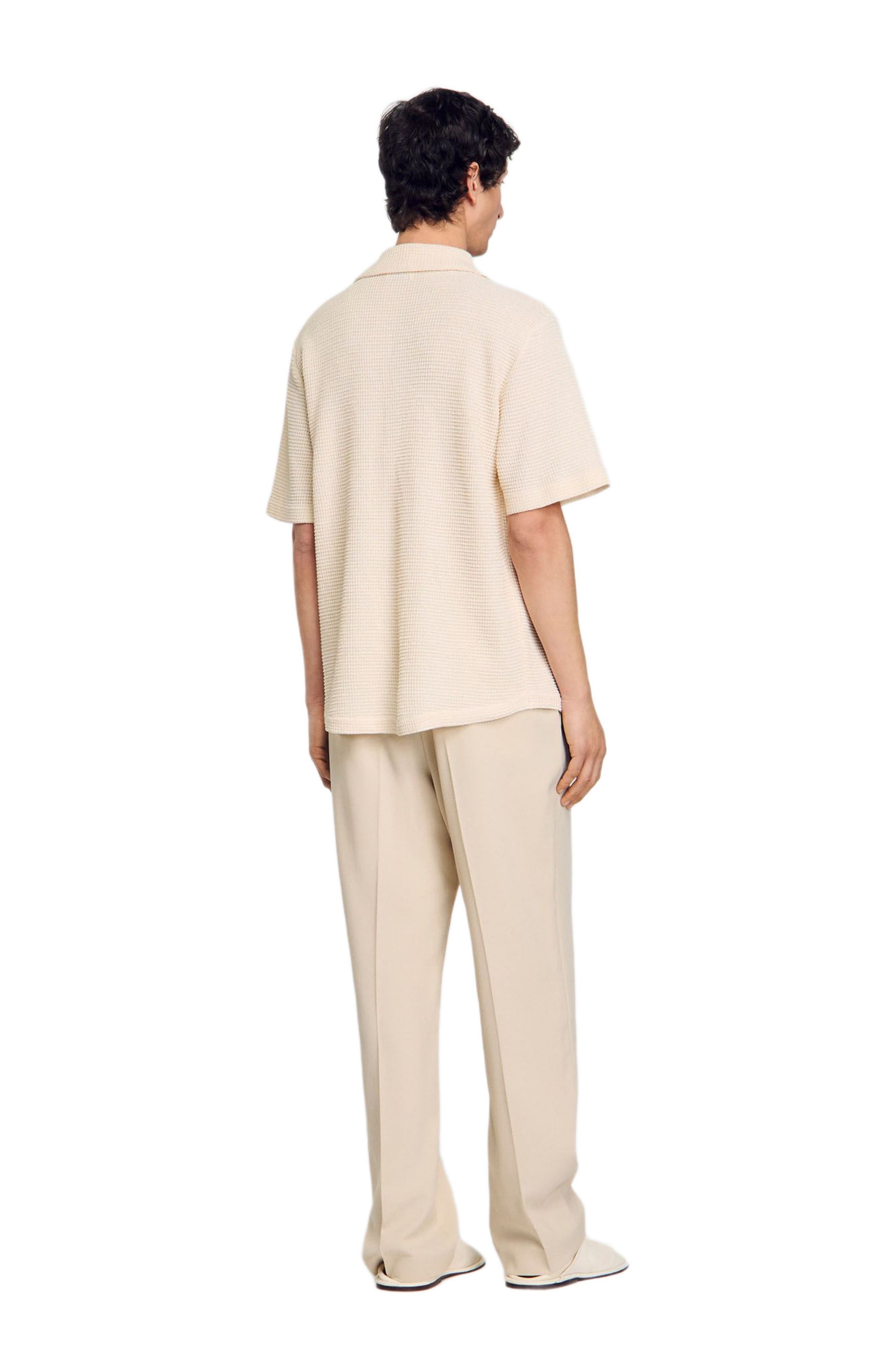 SANDRO Waffled shirt in Ivory. at Nordstrom - 2