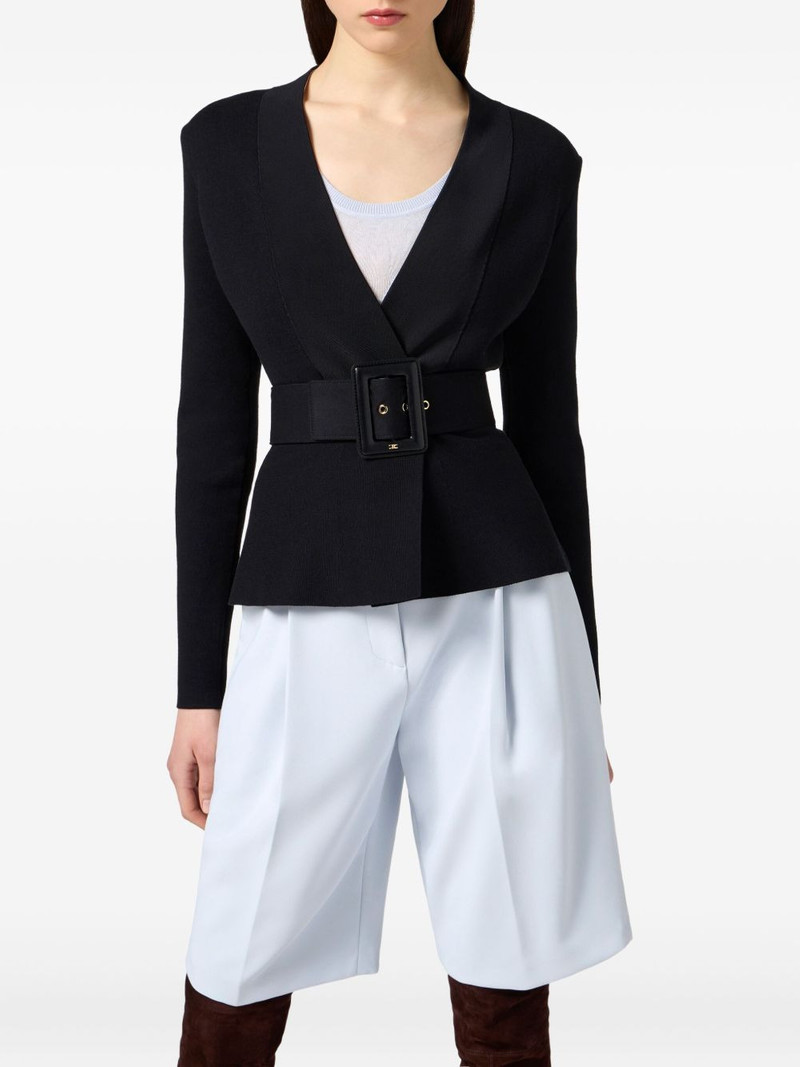 v-neck belted blazer 3