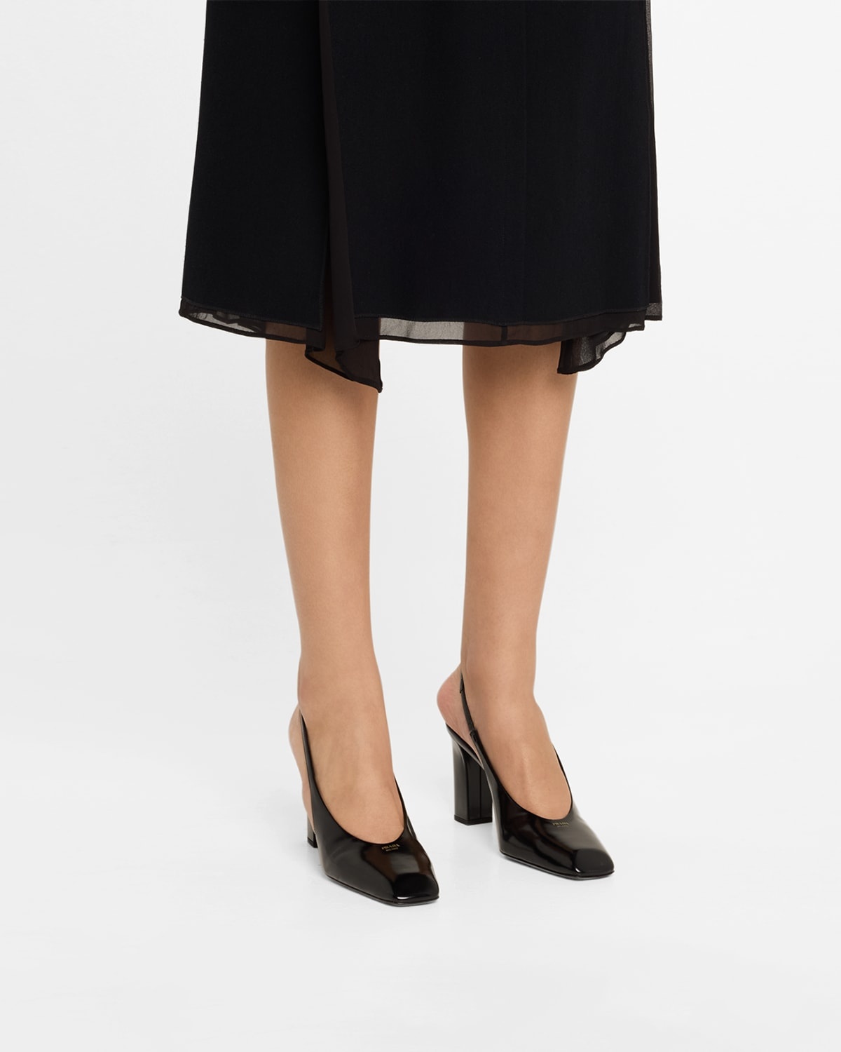 Modellerie Leather Slingback Pumps - 2