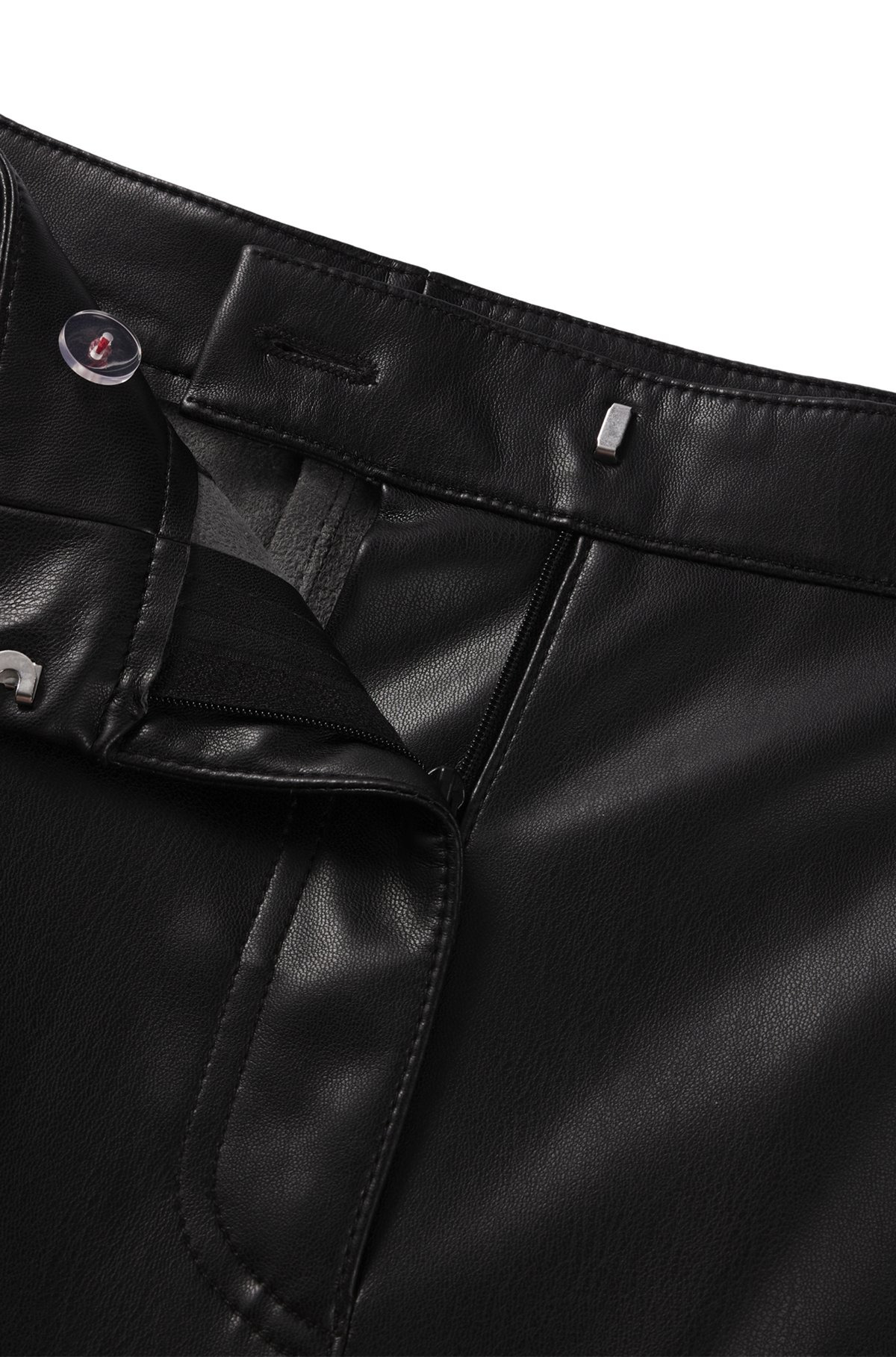 LOOSE-FIT CARGO TROUSERS IN FAUX LEATHER - 6