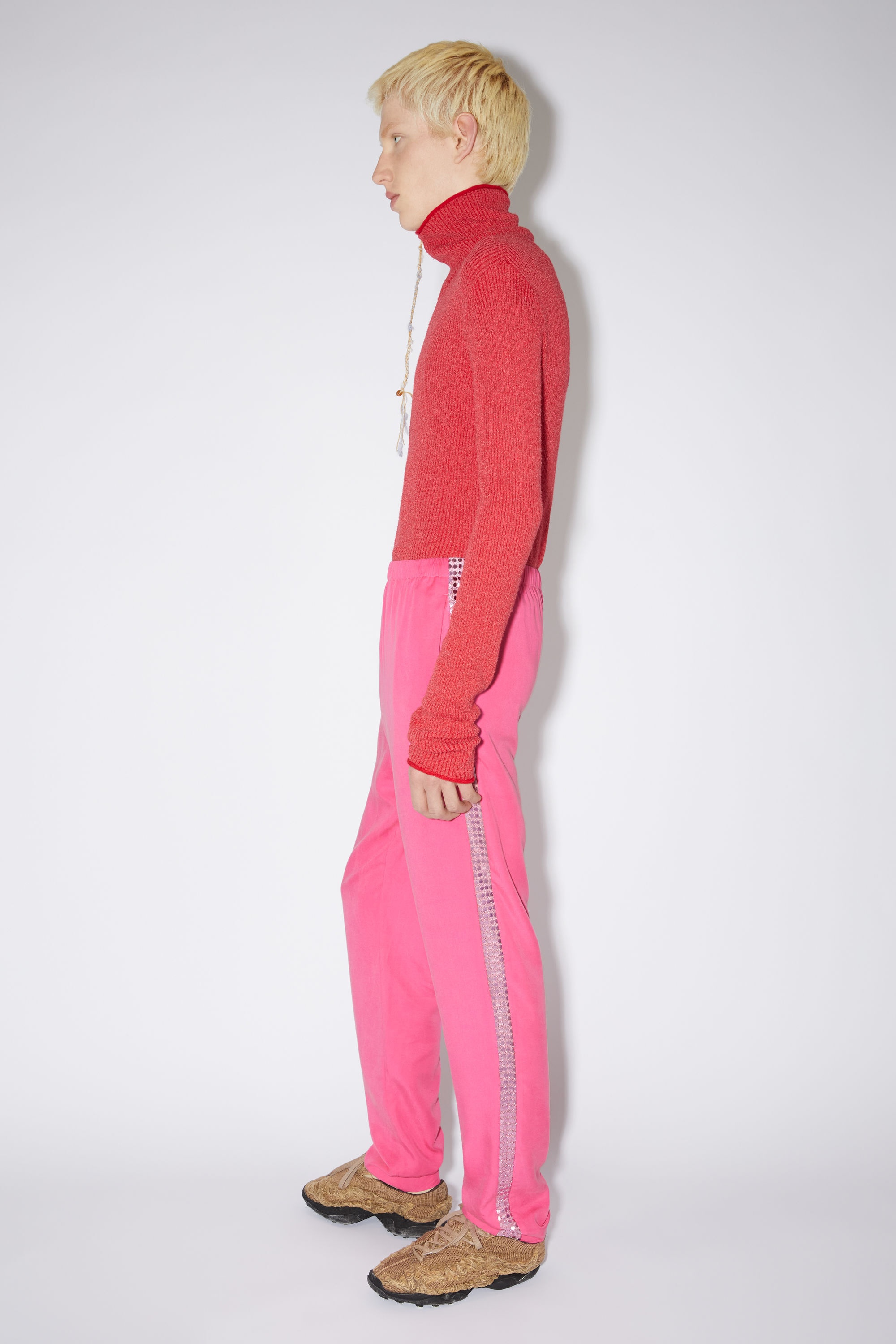 Casual fluid trousers - Bright pink - 4