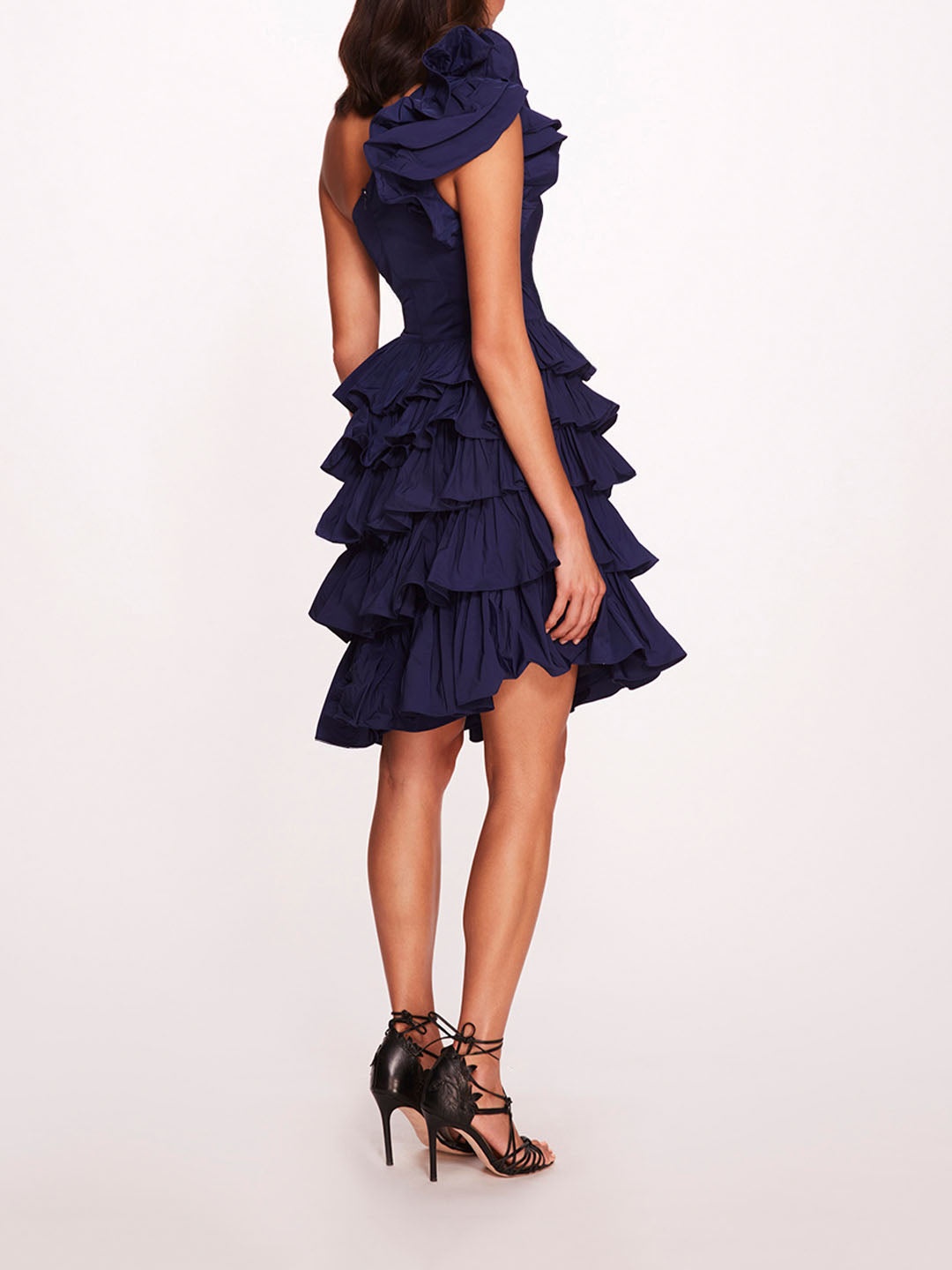 TAFFETA TIERED MINI DRESS - 2