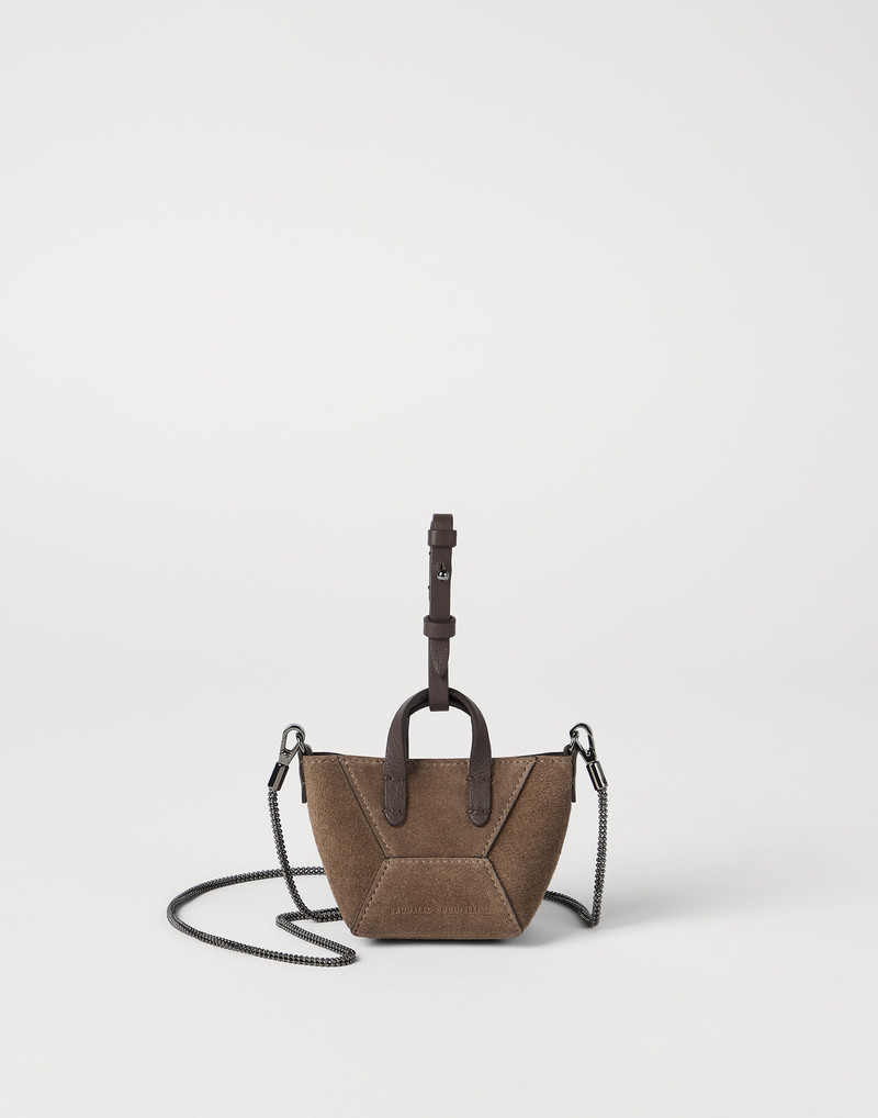 BC Duo micro bag in suede with precious chain 1