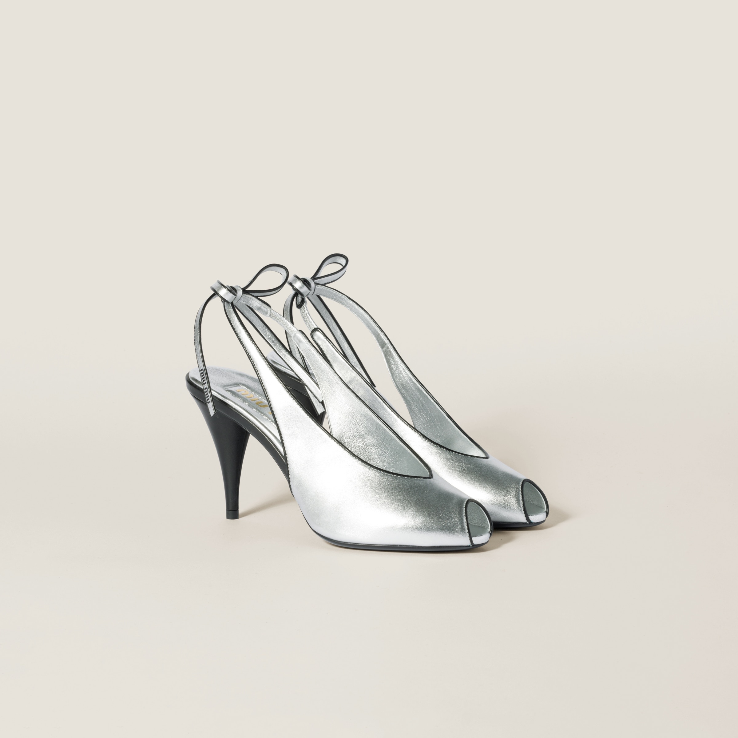 Mordoré nappa leather slingbacks - 1