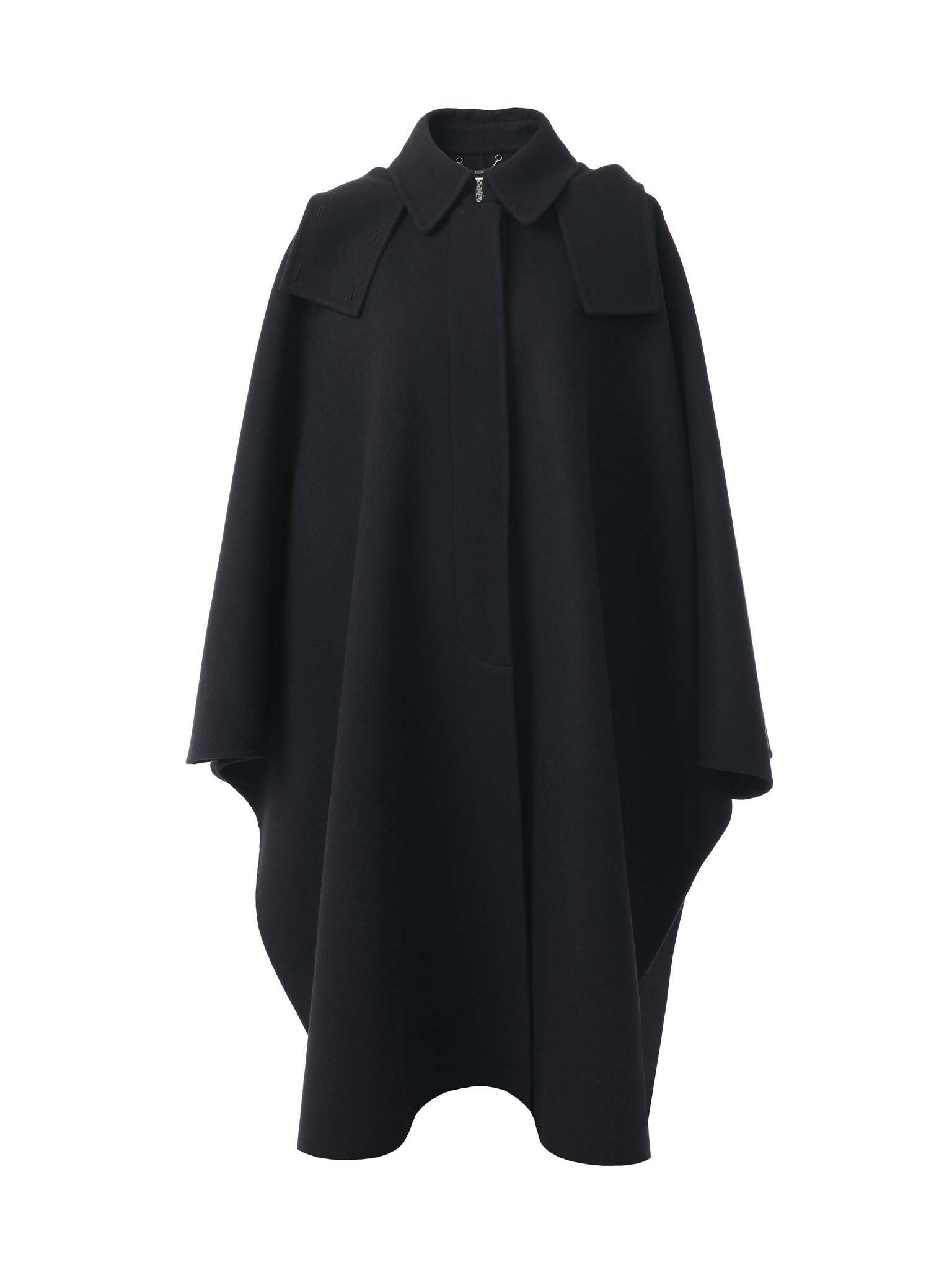 HOODED CAPE COAT - 1