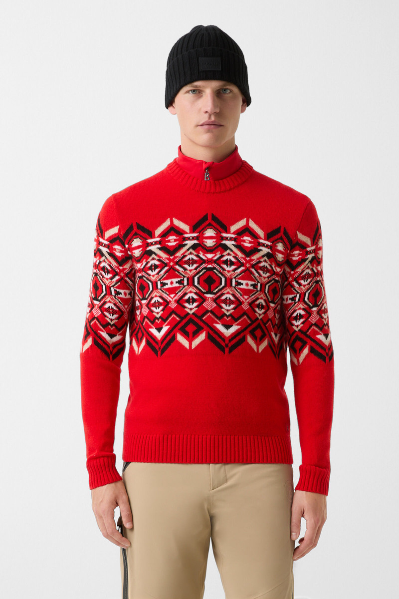 Norwegian pullover Luci in Red/black 2