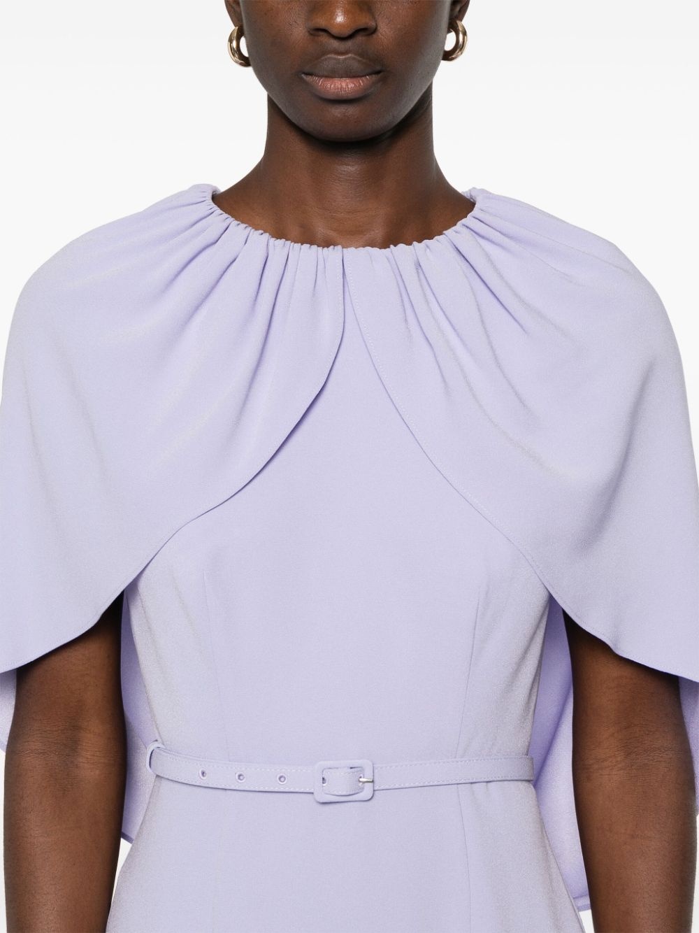 cape crepe midi dress - 5