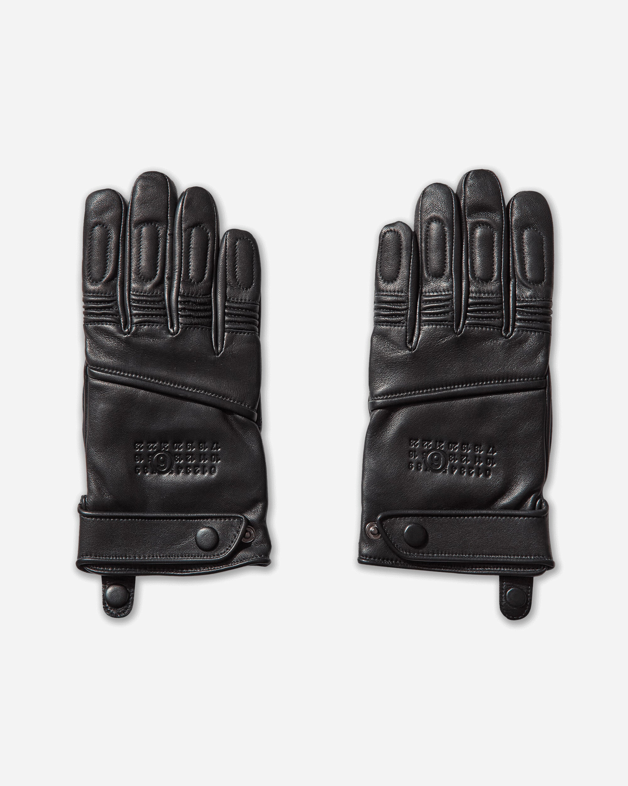 Agnelle Leather Gloves Black - 3