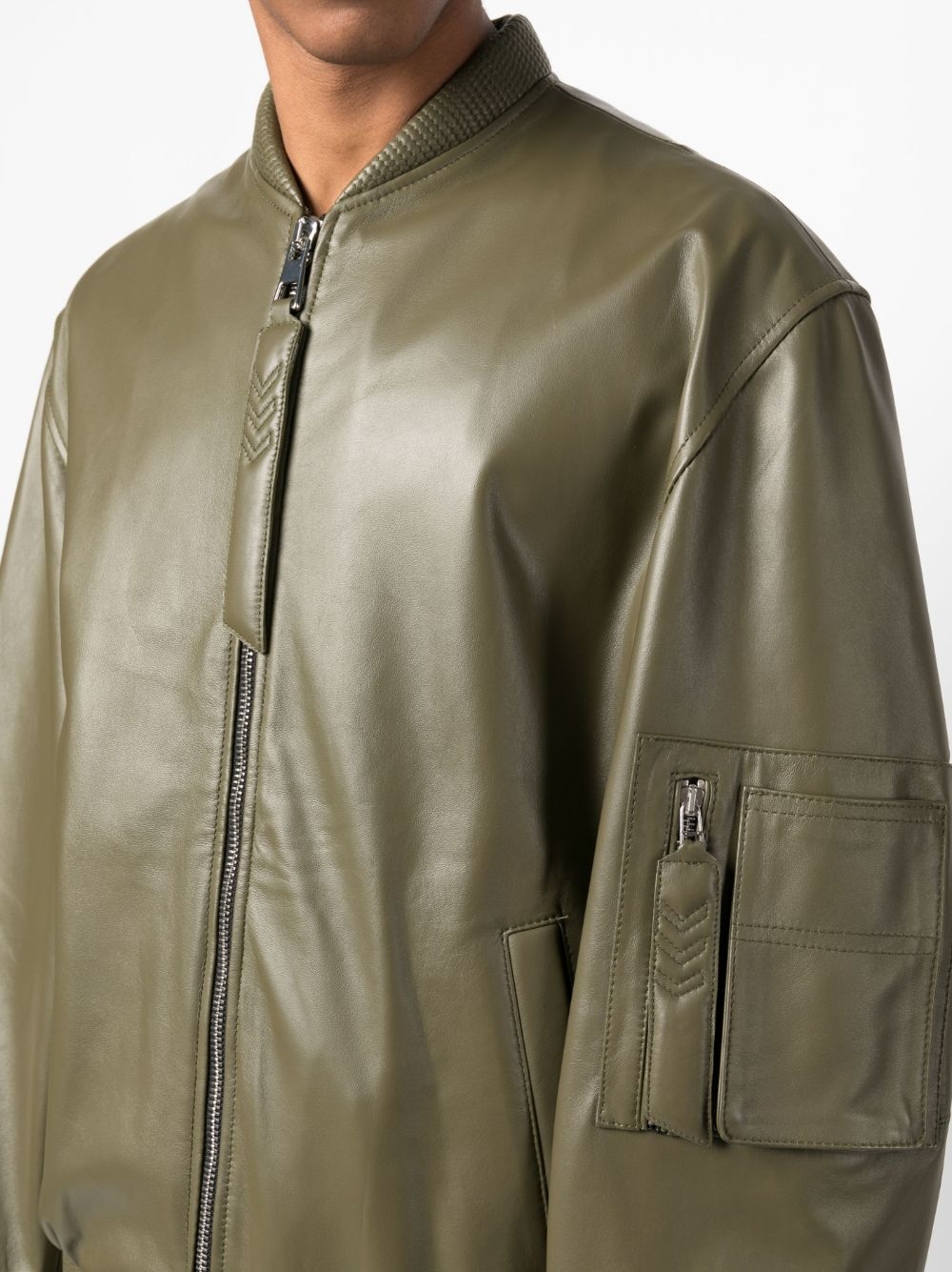 Savona leather bomber jacket - 6