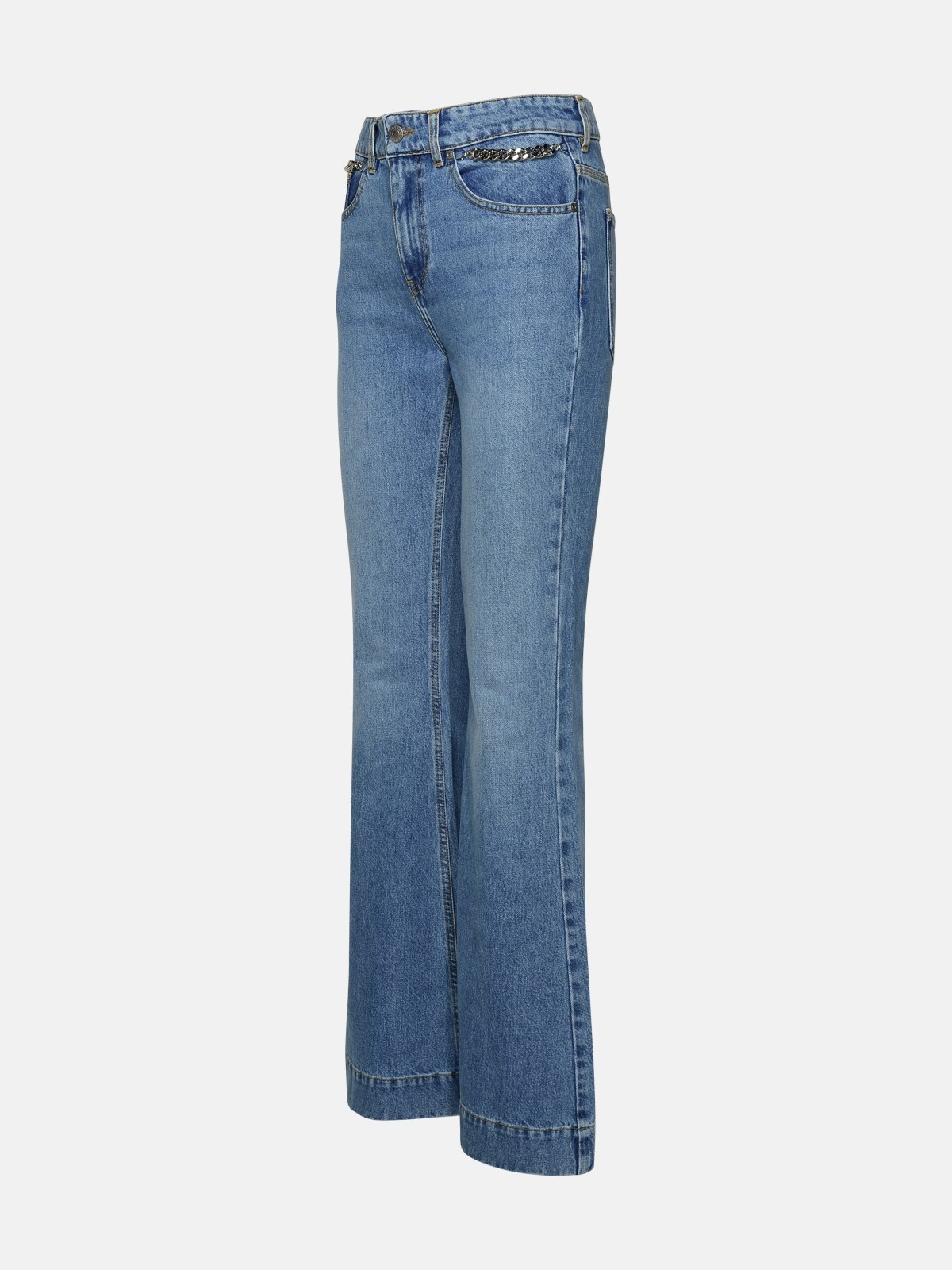 'FALABELLA CHAIN' LIGHT BLUE COTTON JEANS - 2