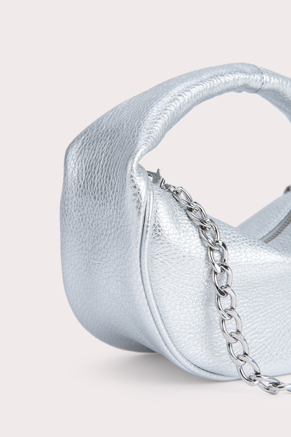 Baby Cush Silver Flat Grain Leather - 4