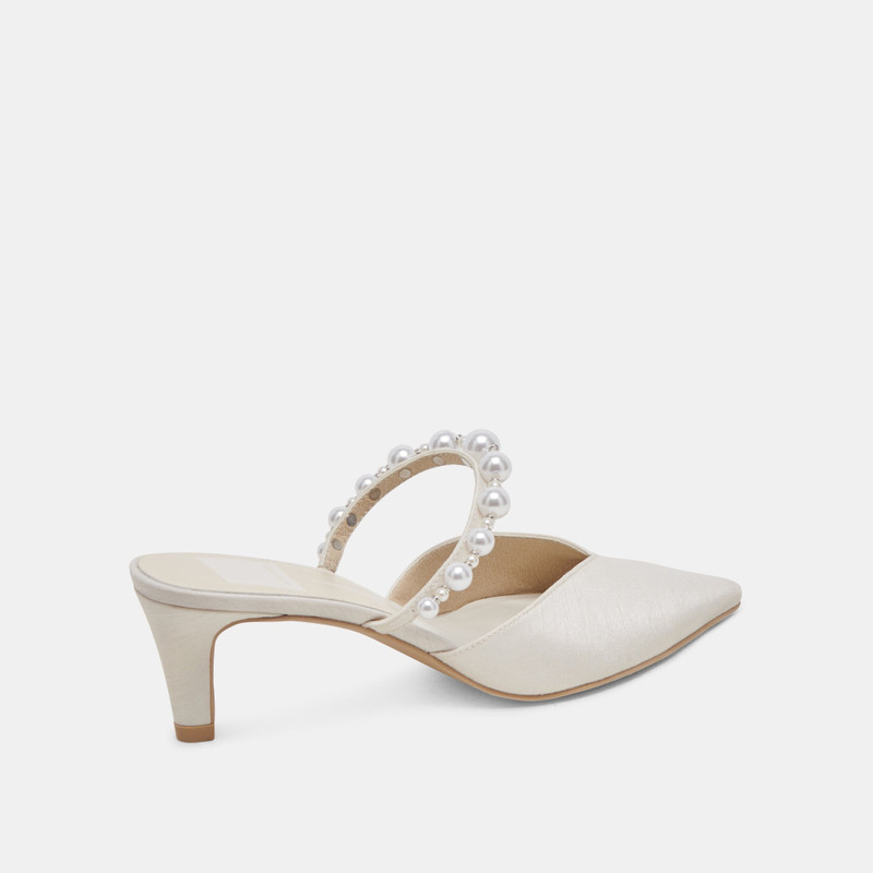 KANIKA PEARL MID HEELS VANILLA PEARLS 6