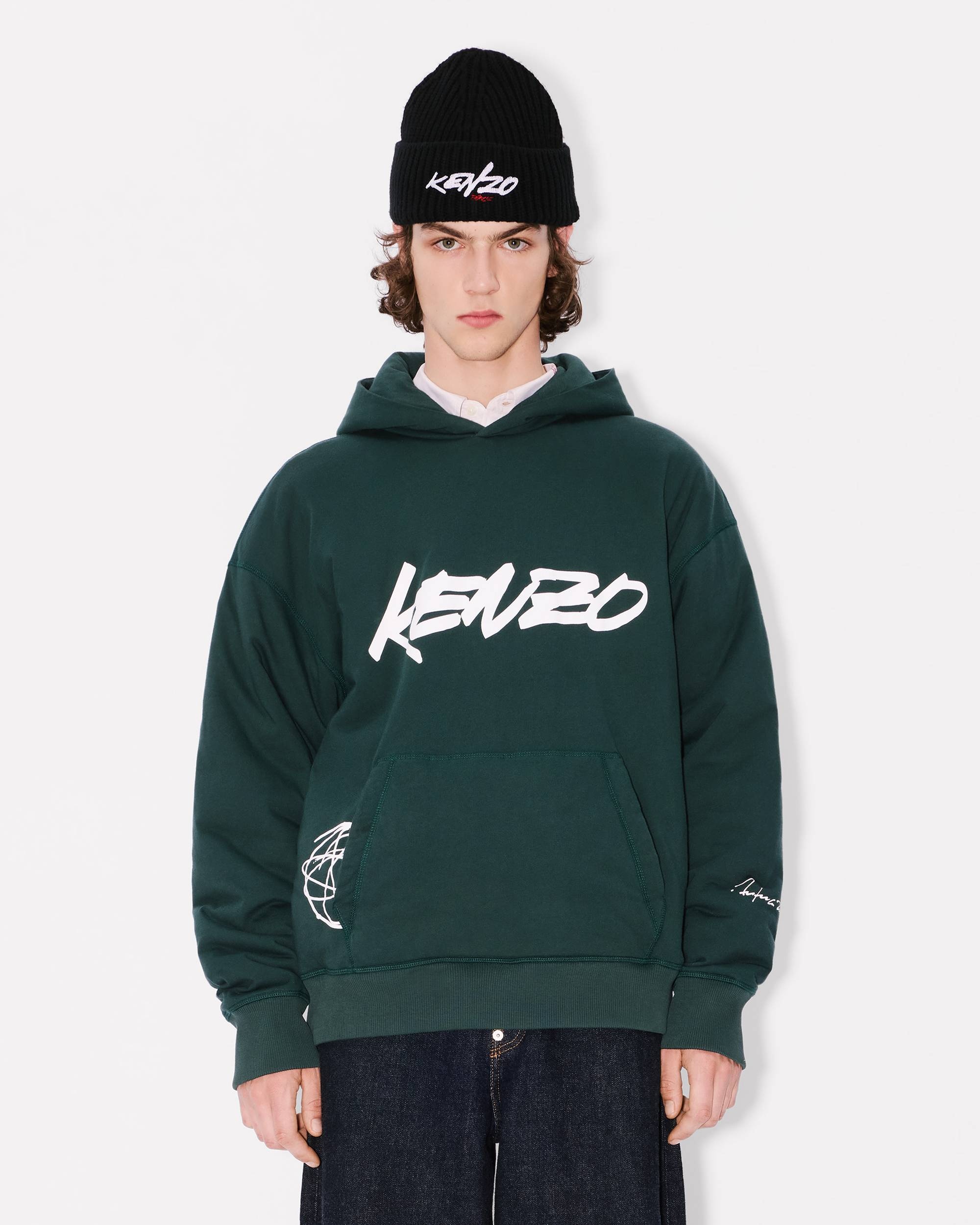 'Kenzo x Futura 2000' padded hoodie in cotton - 3