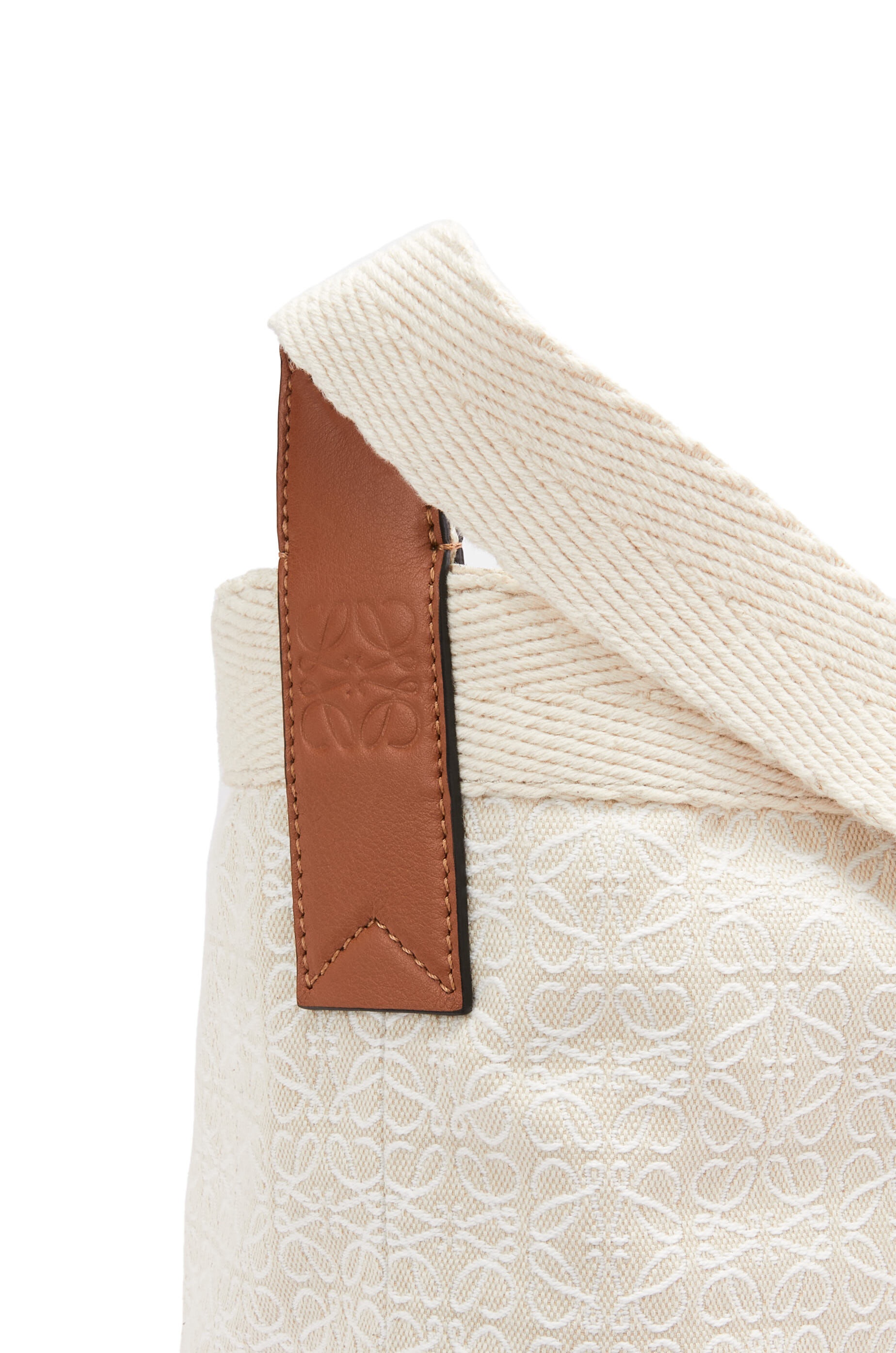 Crossbody tote in jacquard and calfskin - 5