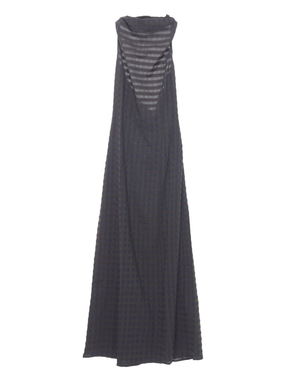 maxi halter-neck gingham dress - 1
