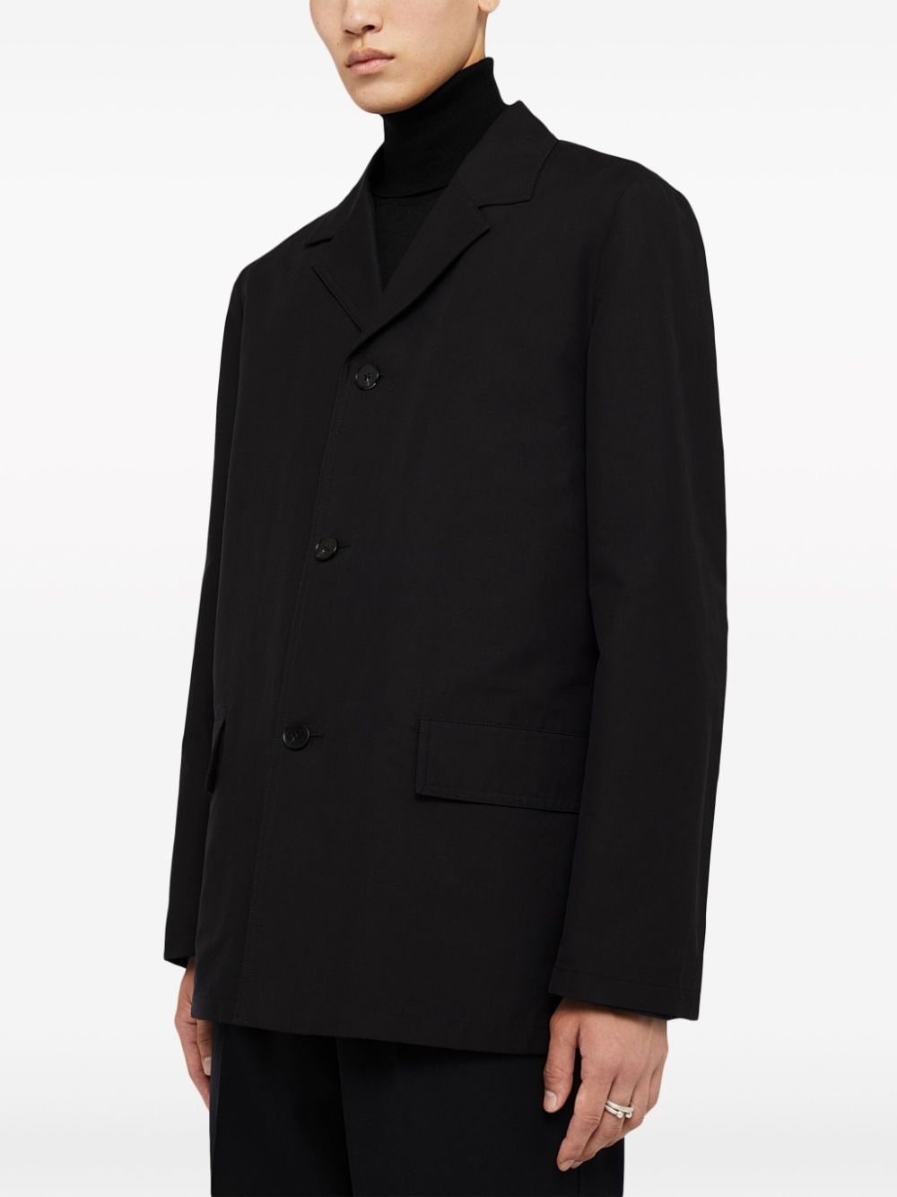 deconstructed cotton shirt jacket - 2