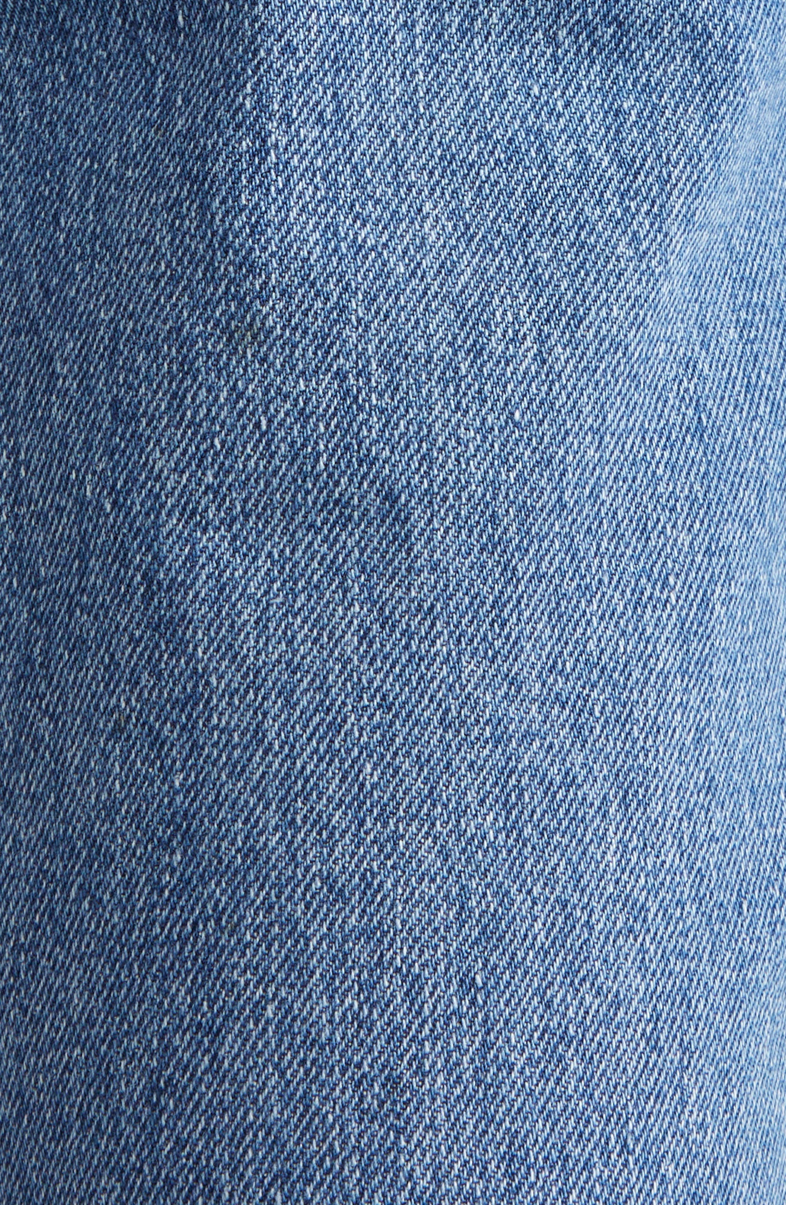 Sandy Liang Updo Low Rise Straight Leg Jeans in Medium Blue at Nordstrom - 7