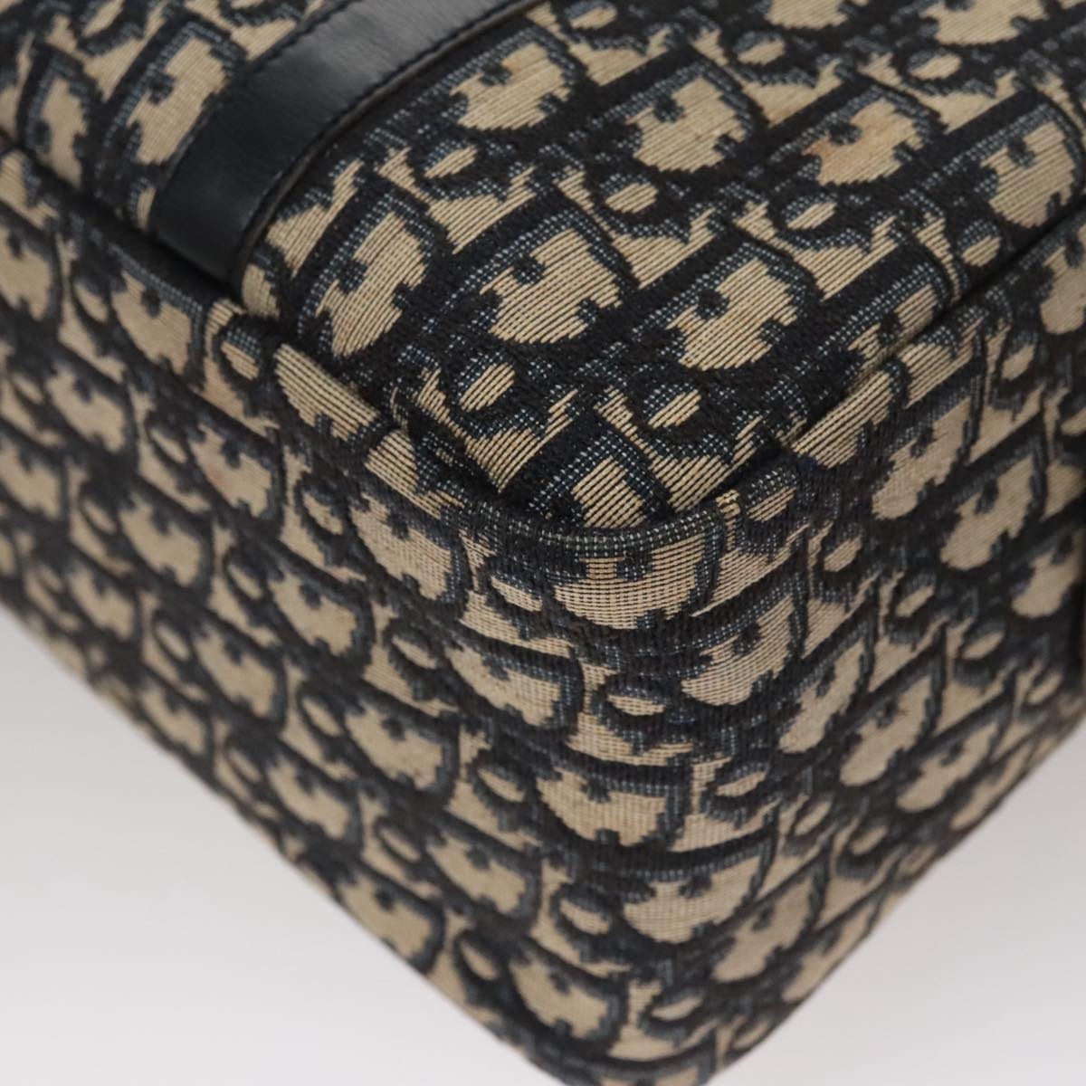 DIOR Trotter Canvas Hand Bag Navy Gold - 16