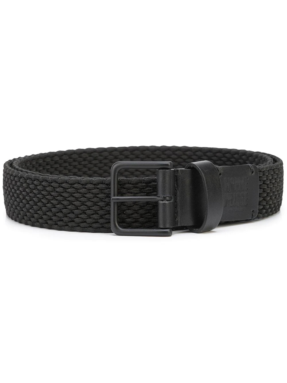 woven leather belt - 1