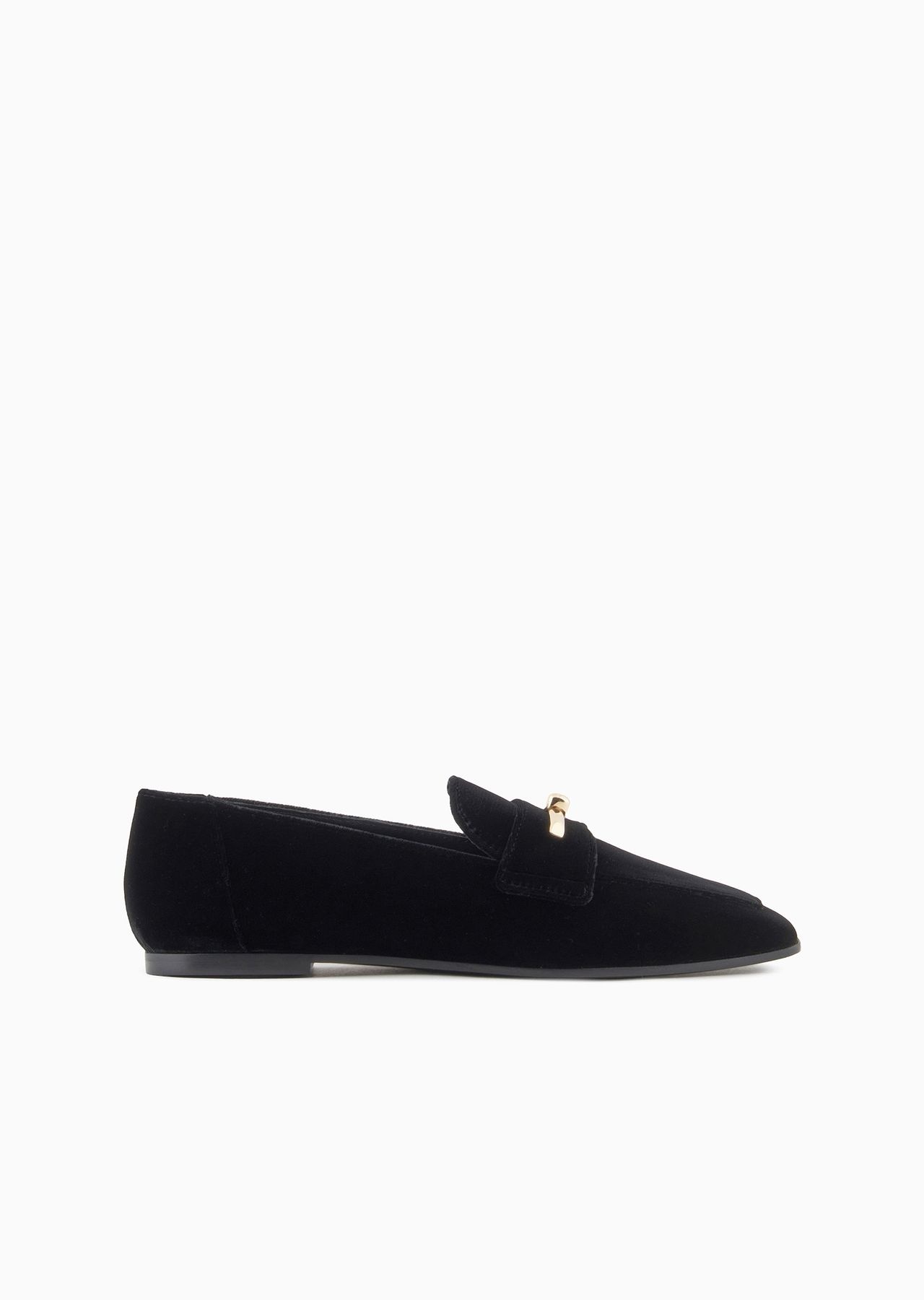 Velvet loafers with saddle - 1