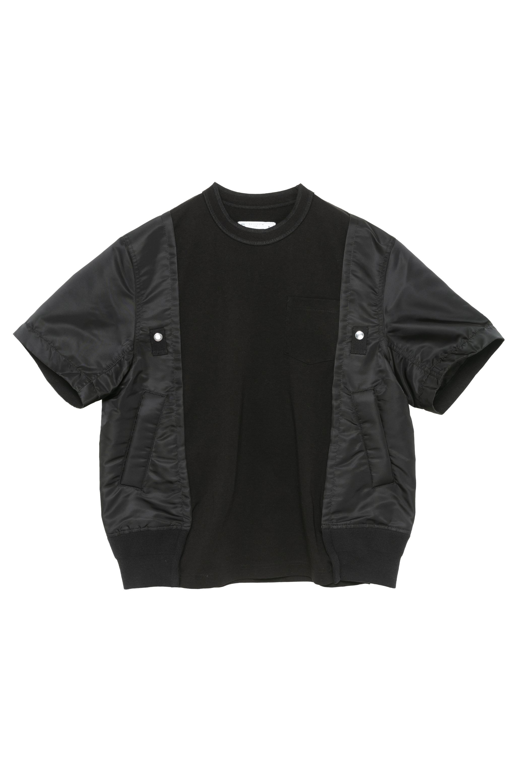 Nylon Twill x Cotton Jersey T-Shirt - 1