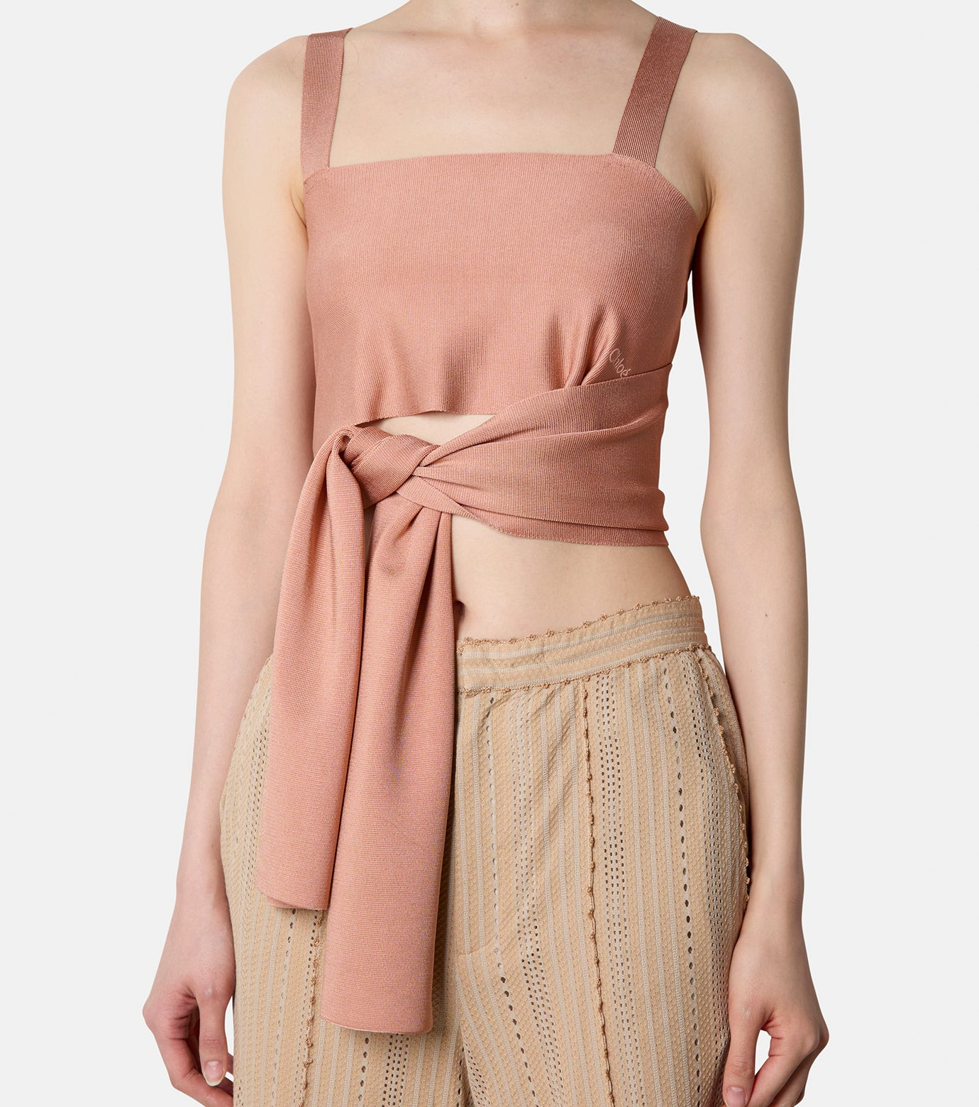 Viscose Knit Belted Top - 4