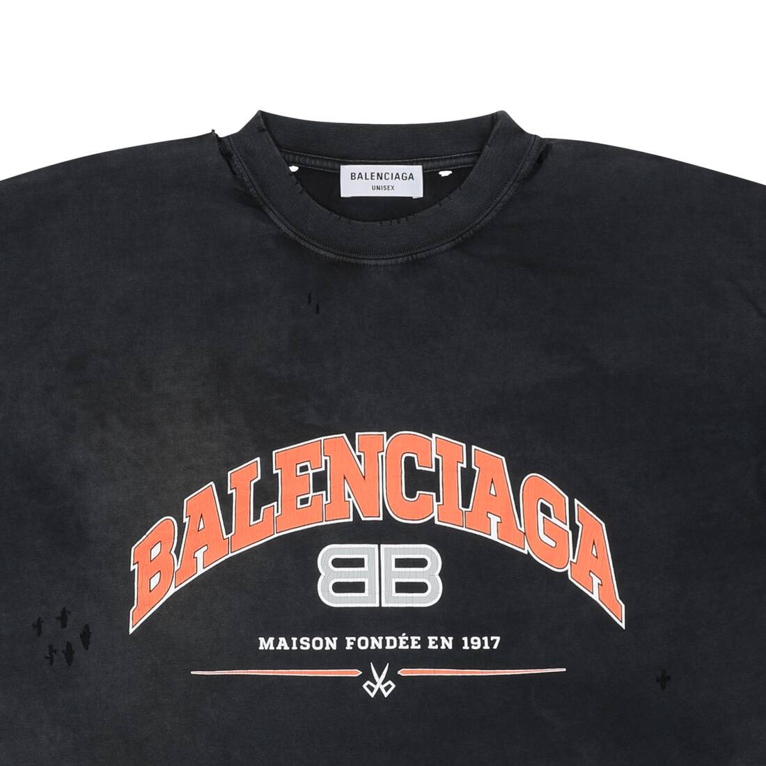 Women's Maison Balenciaga T-shirt Medium Fit in Black - 7