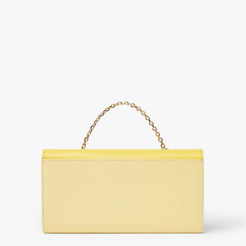 FF Diamonds Wallet On Chain Broom yellow leather wallet 3