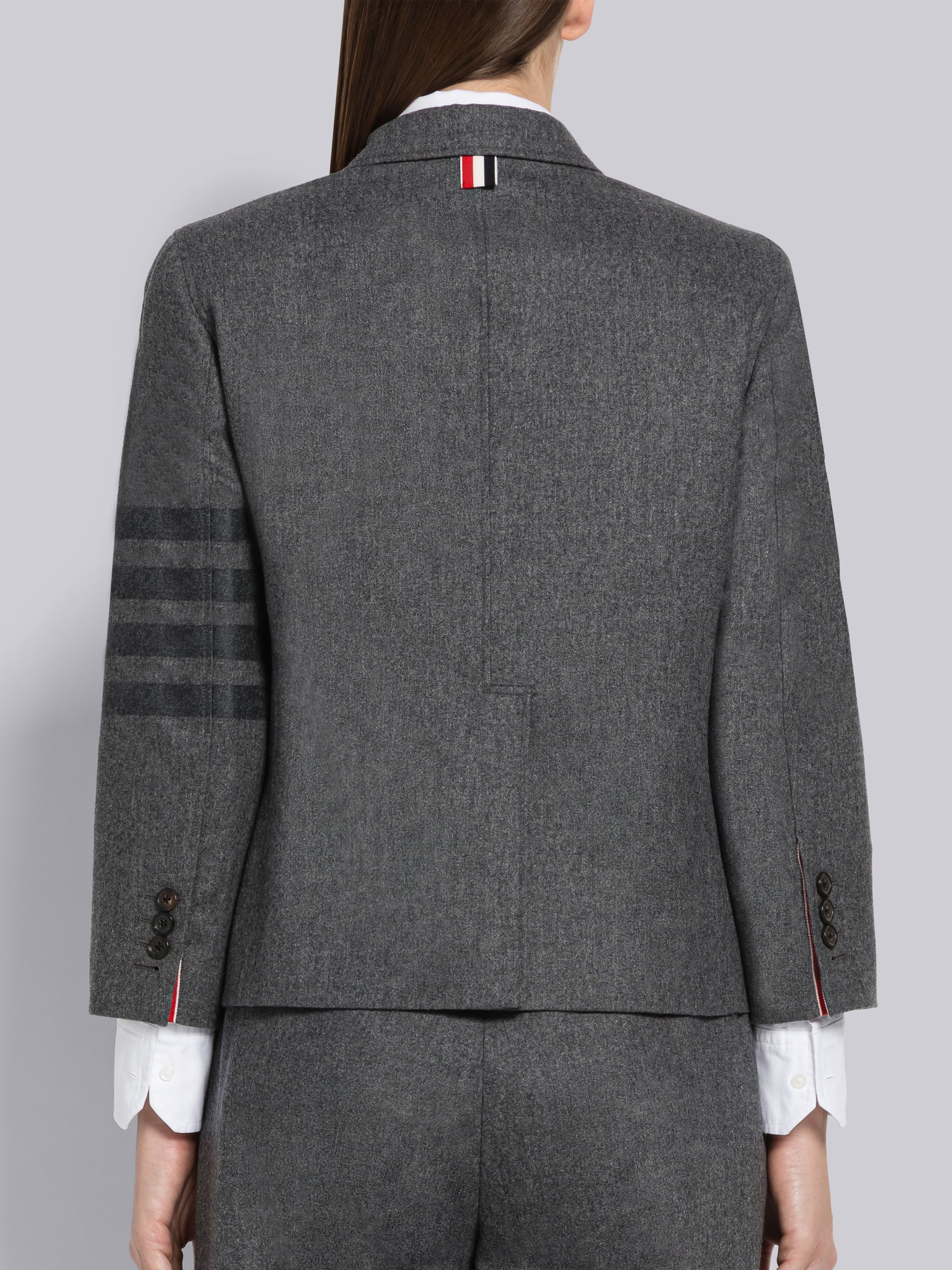 Flannel Cropped 4-Bar Sack Sport Coat - 3
