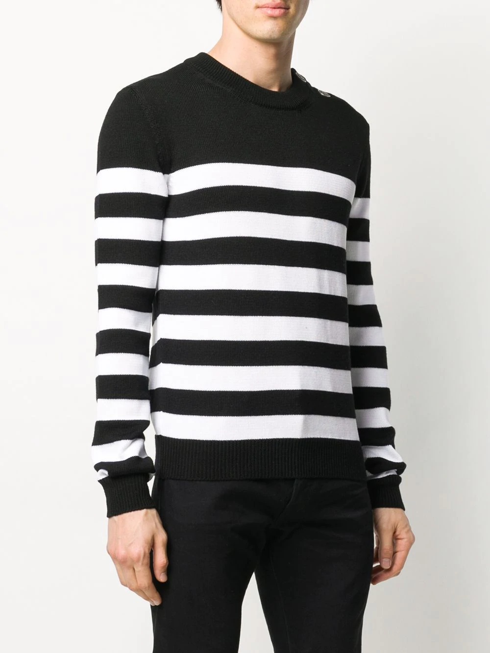 horizontal-stripe jumper - 3