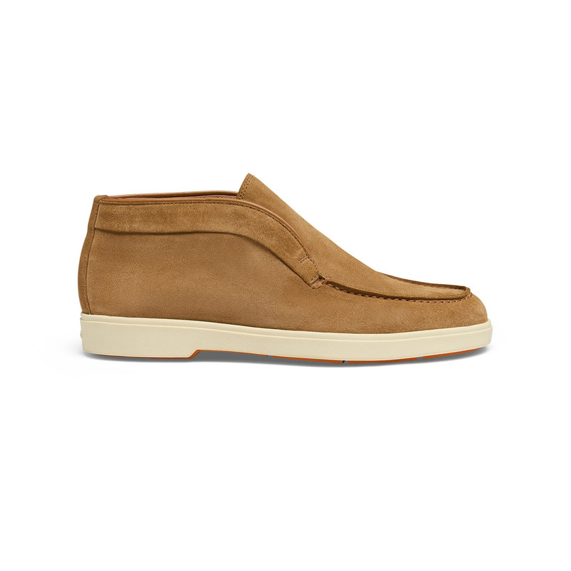 Women's light brown suede desert boot - 1