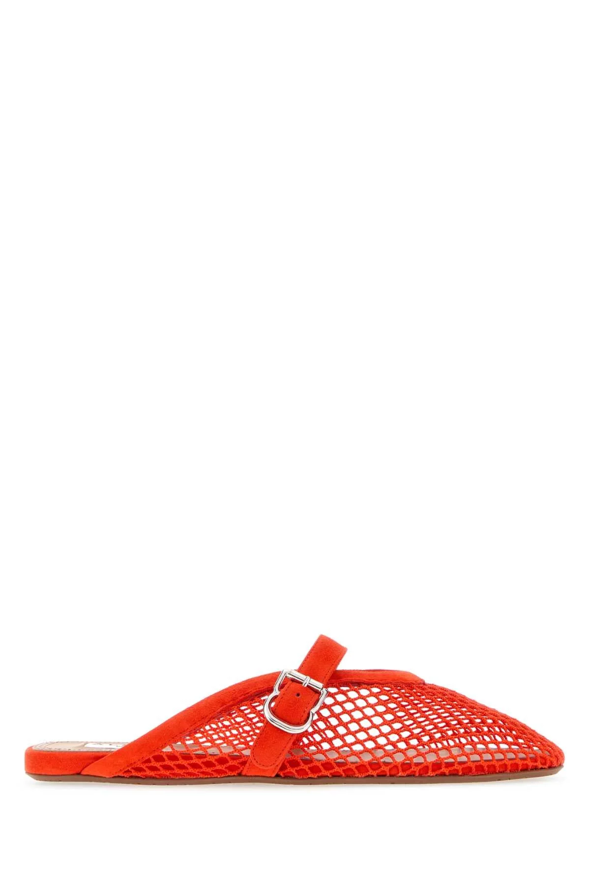 Alaia Women Red Leather Slippers - 1