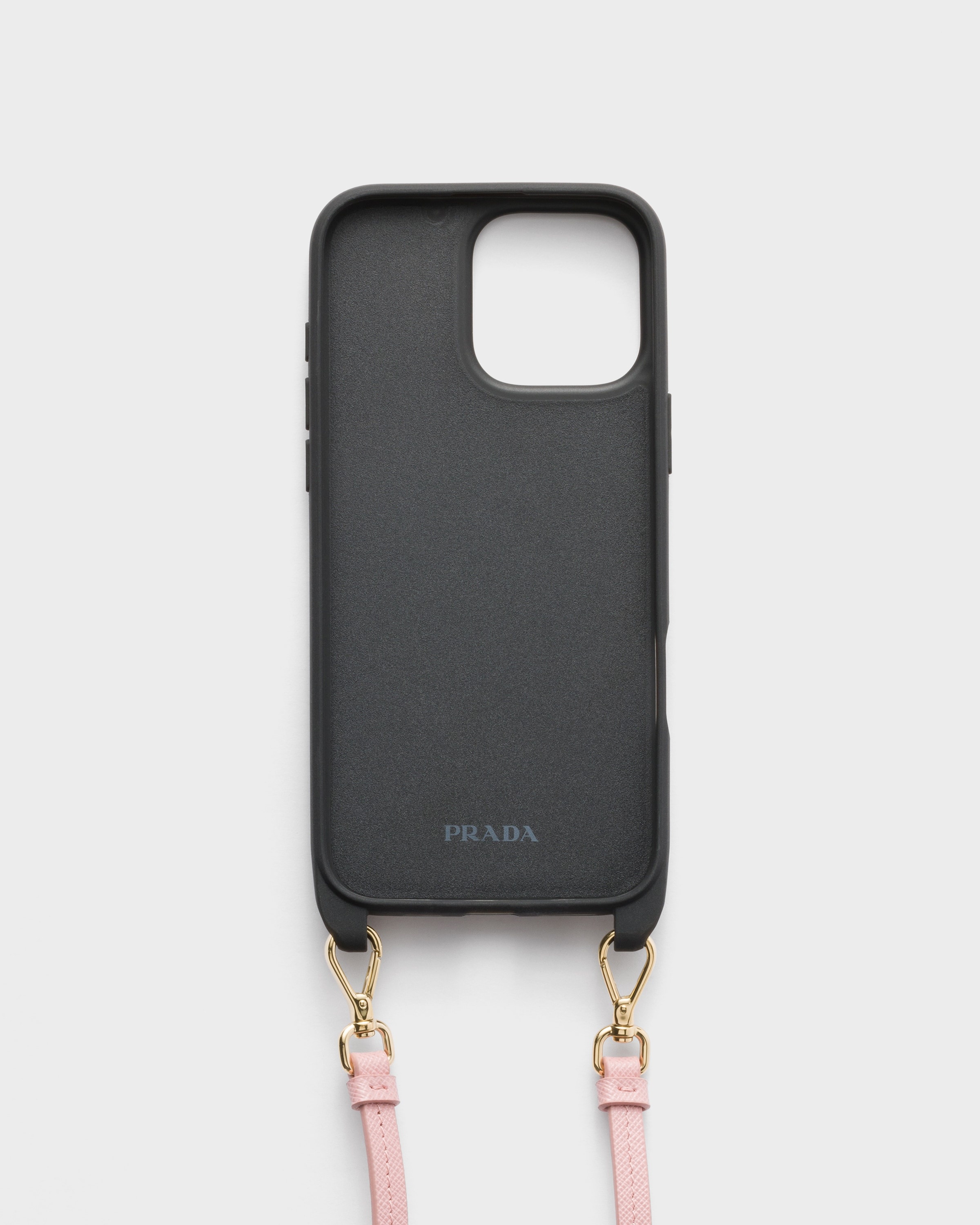 Saffiano leather case for iPhone 16 Pro Max with shoulder strap - 3
