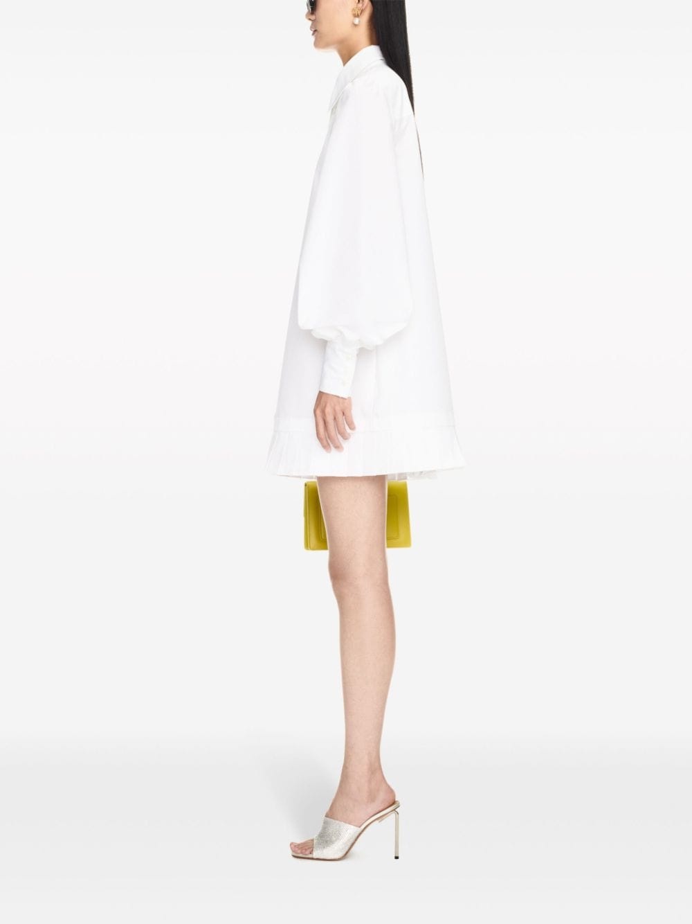 poplin pleated shirt dress - 3