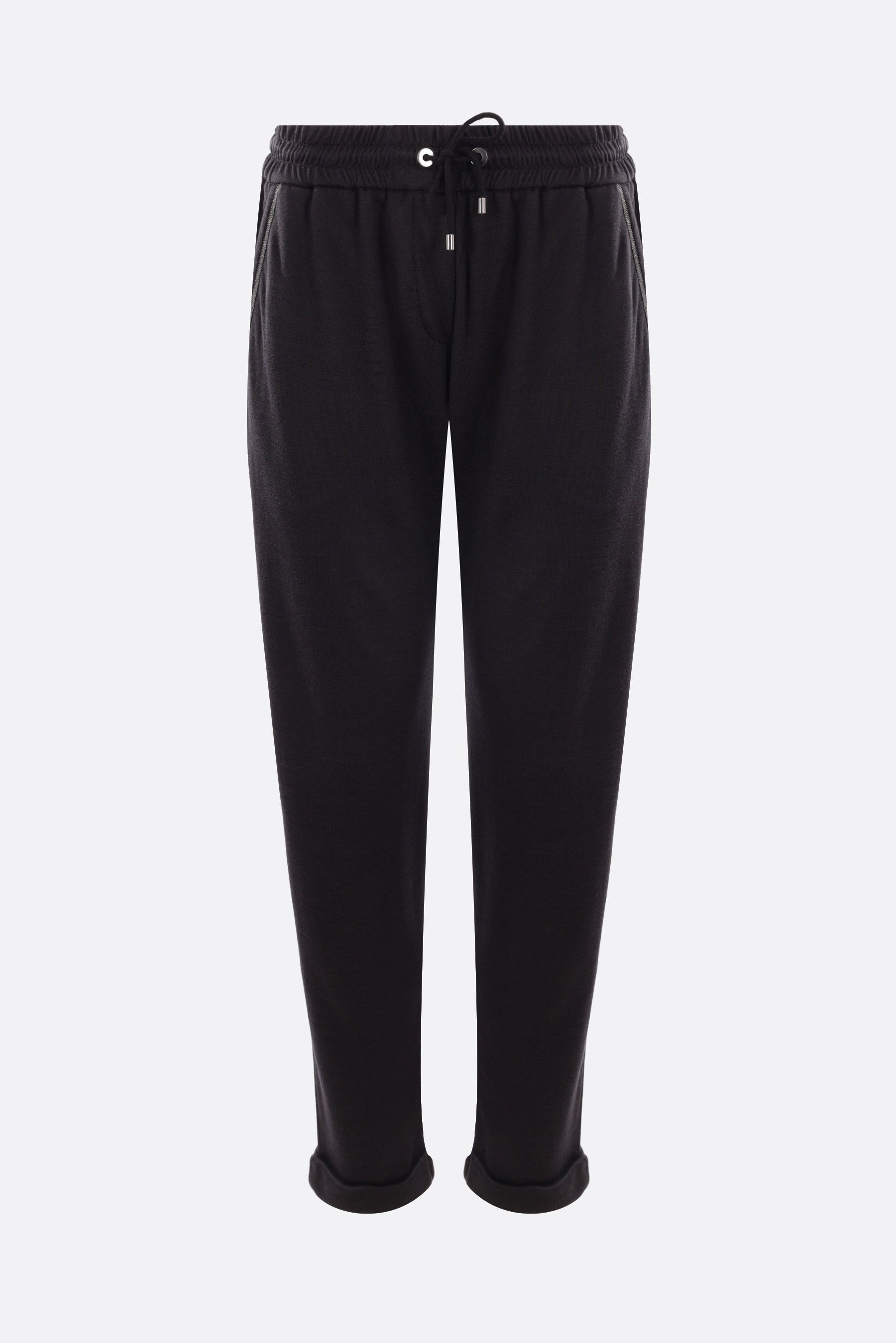 パンツ Brunello Cucinelli Cotton-Silk Blend Joggers With Adjustable Brunello Cucinelli COTTON SILK BLEND JOGGERS | tizianafausti