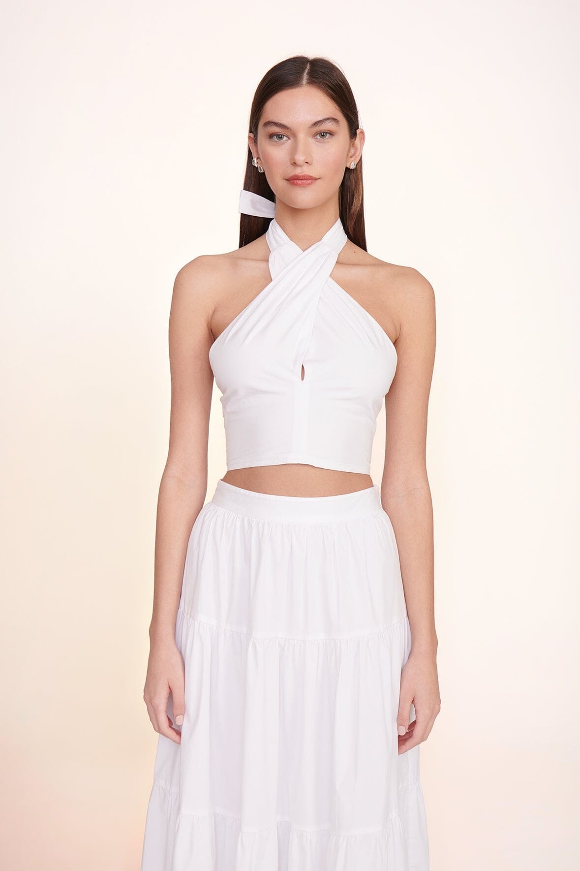 STAUD SMOCKED KAI TOP | WHITE - 2