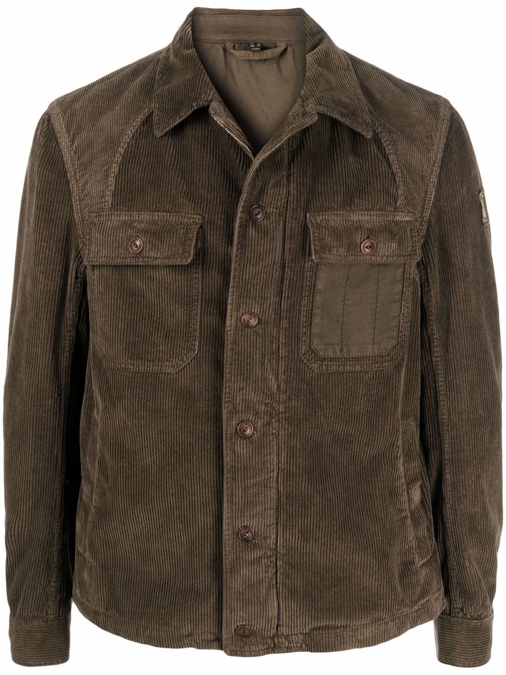 corduroy button-through shirt jacket - 1