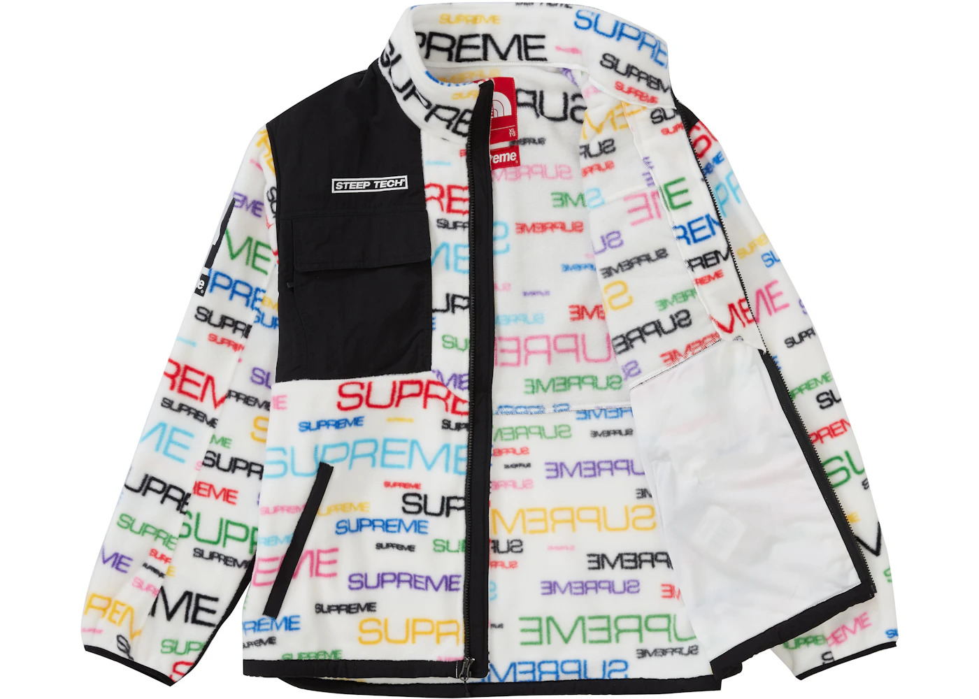 Supreme The North Face Steep Tech Fleece Jacket White - 2
