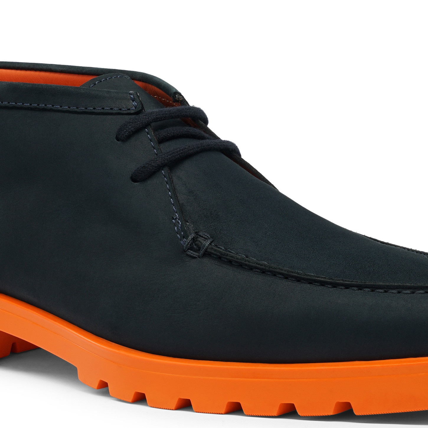 Men’s blue and orange nubuck desert boot - 6