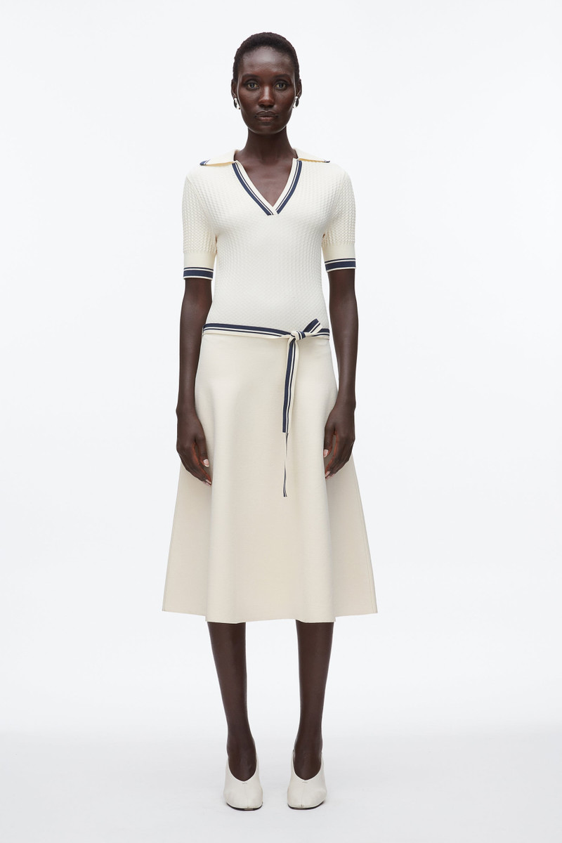 3.1 Phillip Lim Textured Rib Polo Midi Dress outlook