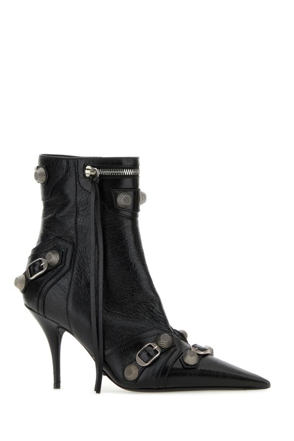 Black leather Cagole ankle boots - 2