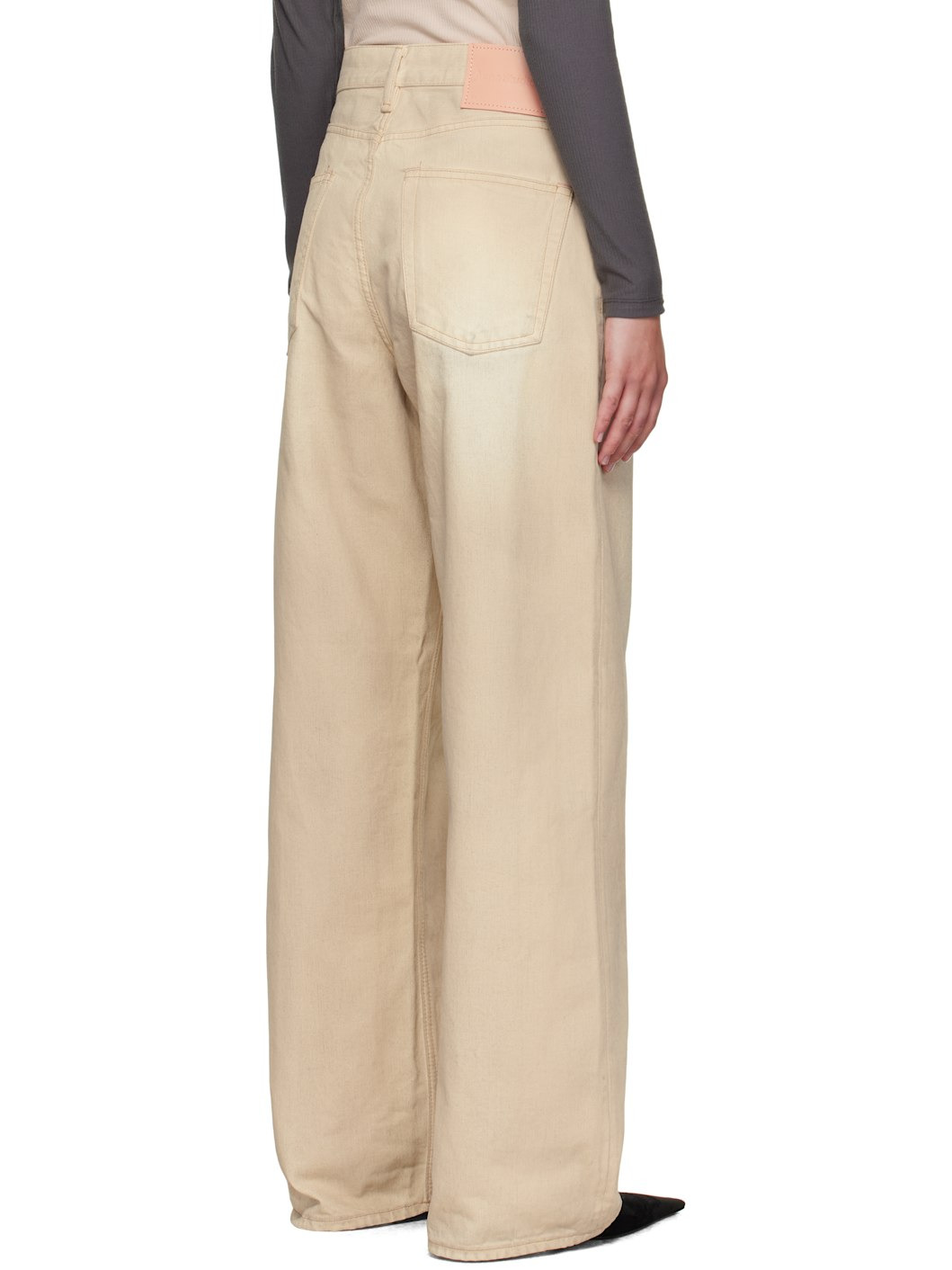 Beige 1981 Loose Fit Jeans - 3