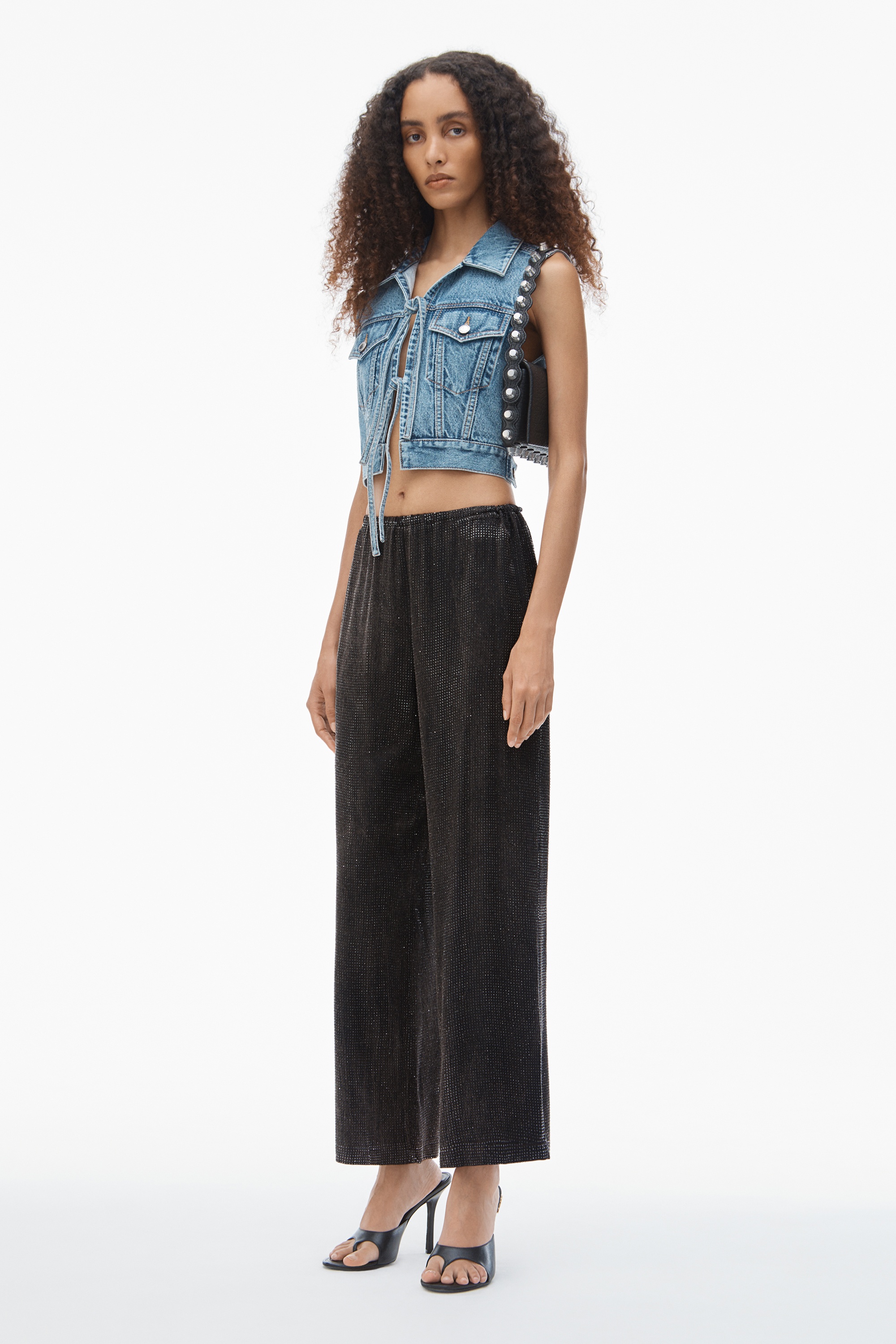 Crystal Hotfix Slim Relaxed-Fit Pants - 2