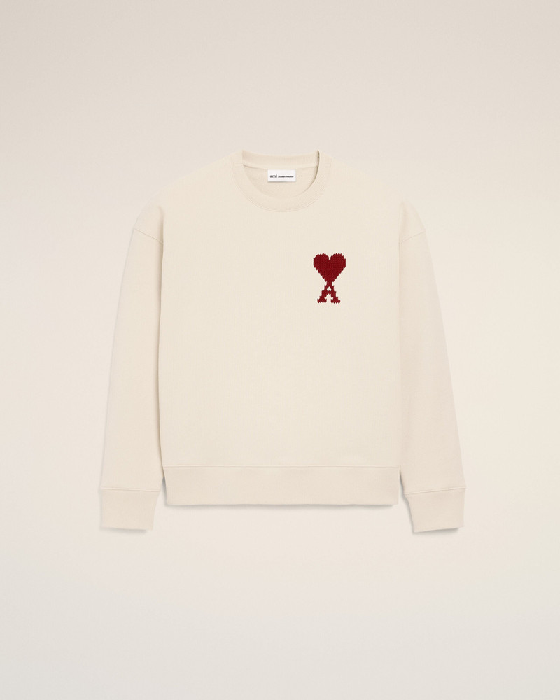 WHITE COTTON AMI DE COEUR SWEATSHIRT 1