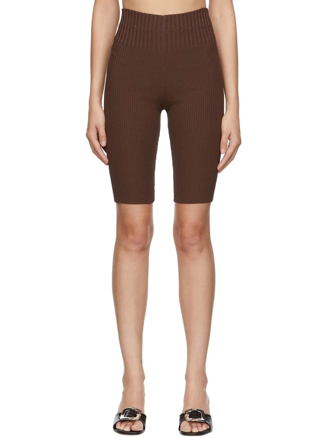 Brown Viscose Shorts - 1