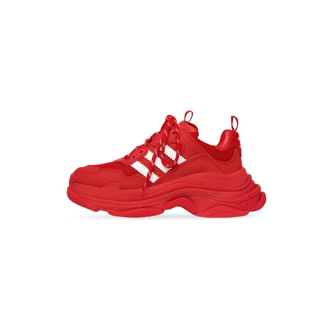 Men's Balenciaga / Adidas Triple S Sneaker in Red - 4