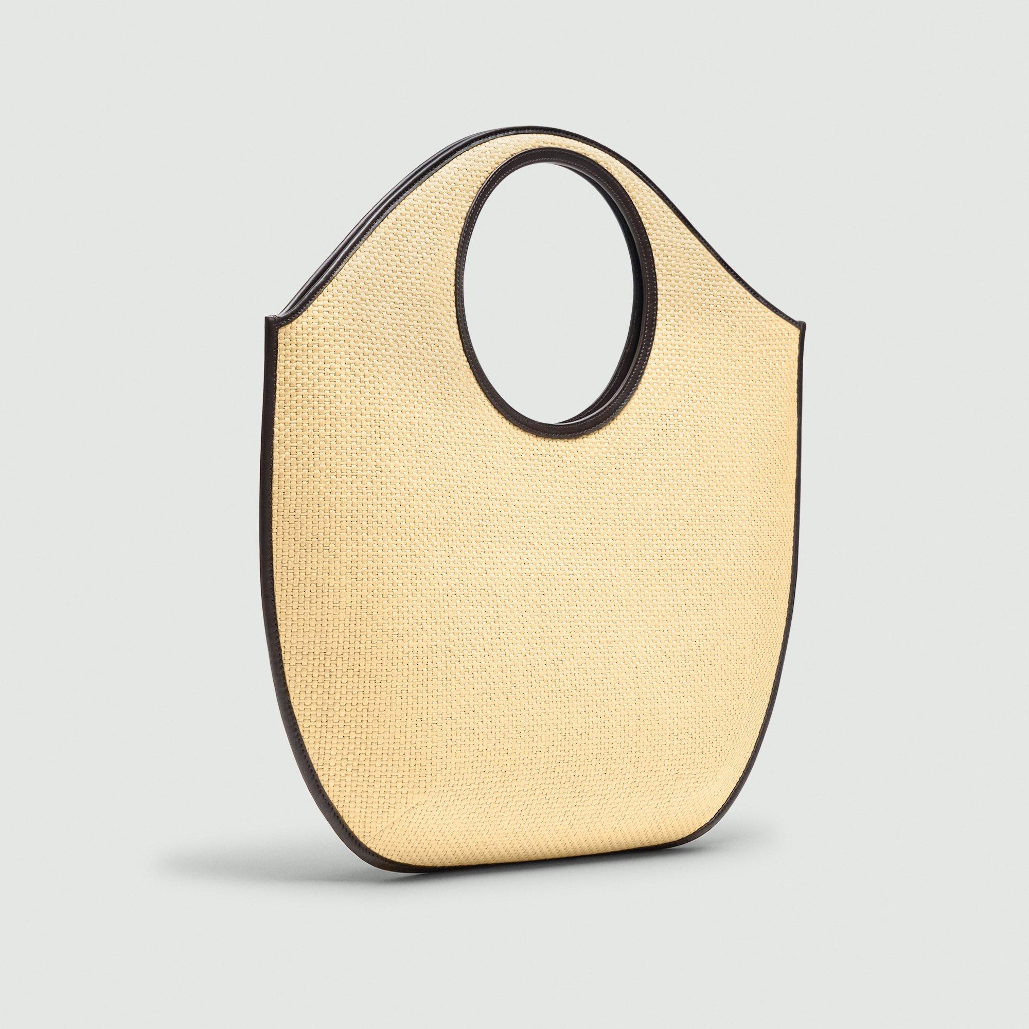 Circle Tote Bag in Raffia - 3