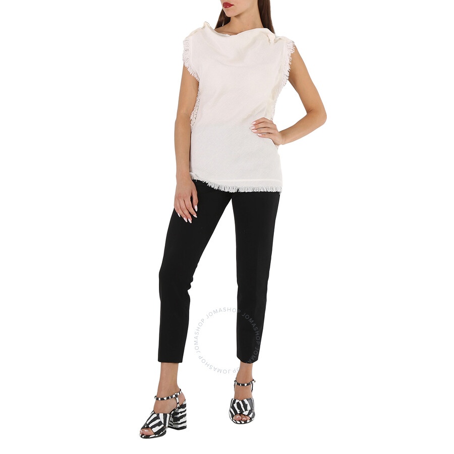 Marni Ladies Fringed Sleeveless Blouse - 6